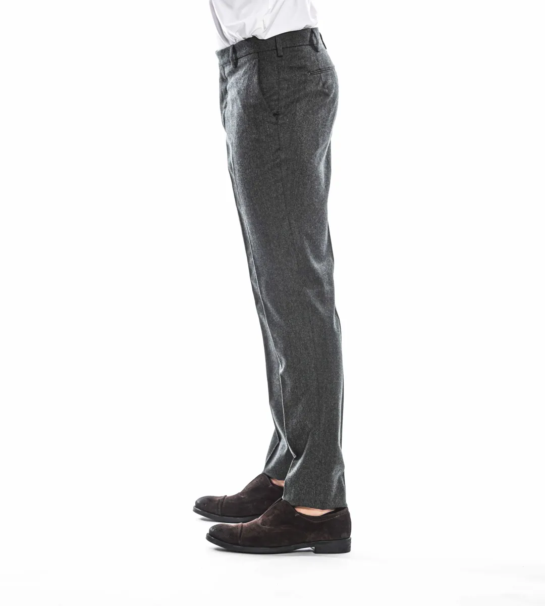 Pantalone in flanella di lana REDA verde militare | BERWICH