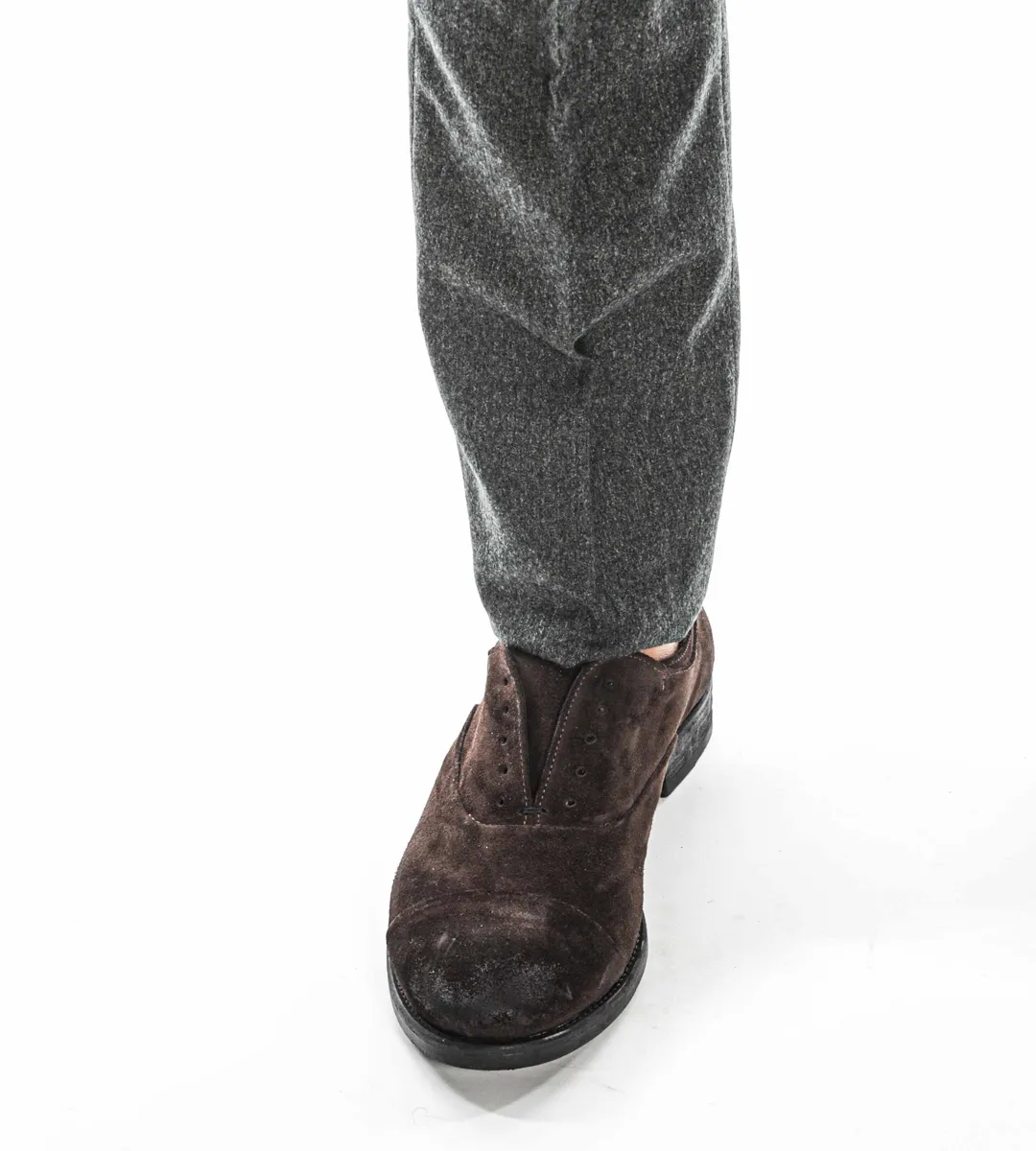 Pantalone in flanella di lana REDA verde militare | BERWICH