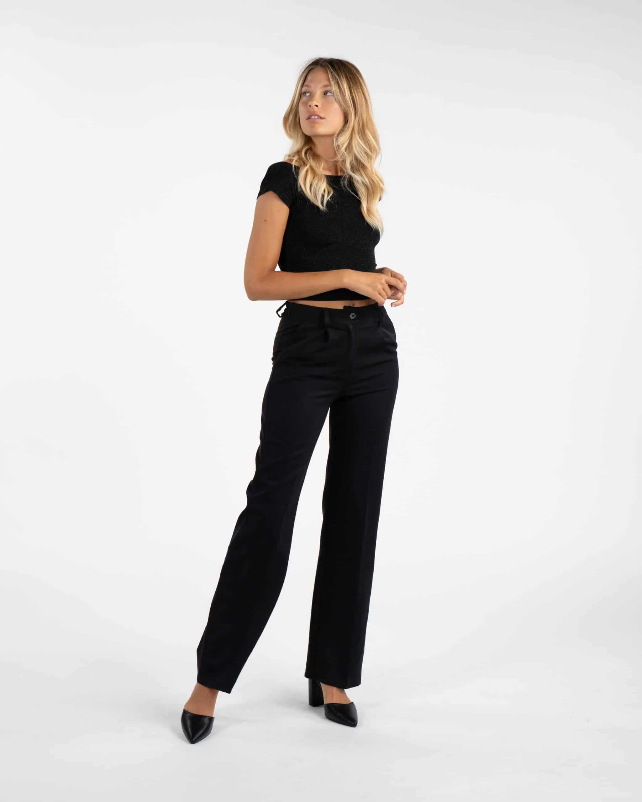 Pantaloni a palazzo - NERO