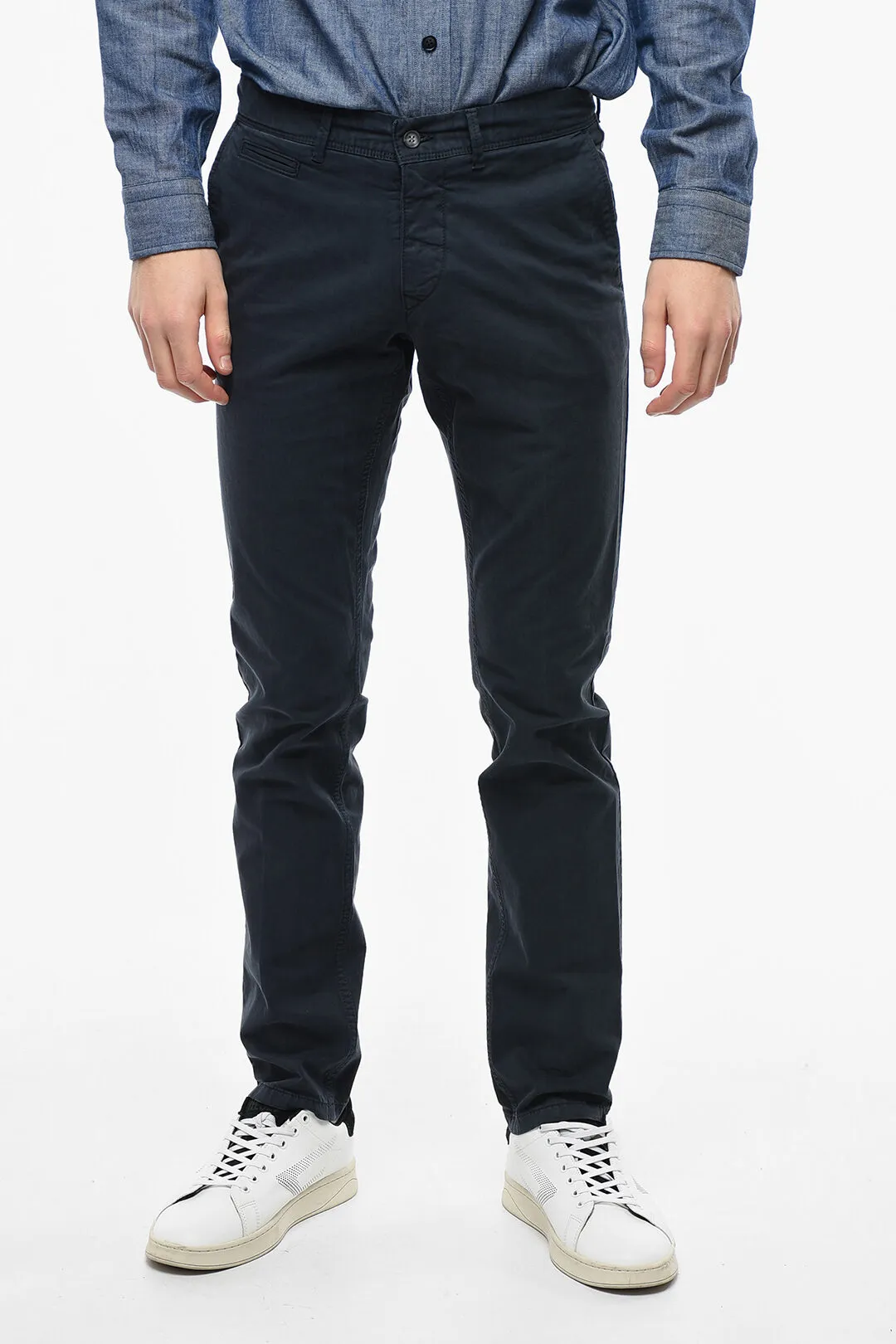 Pantaloni Chino Slim Fit in Cotone Stretch
