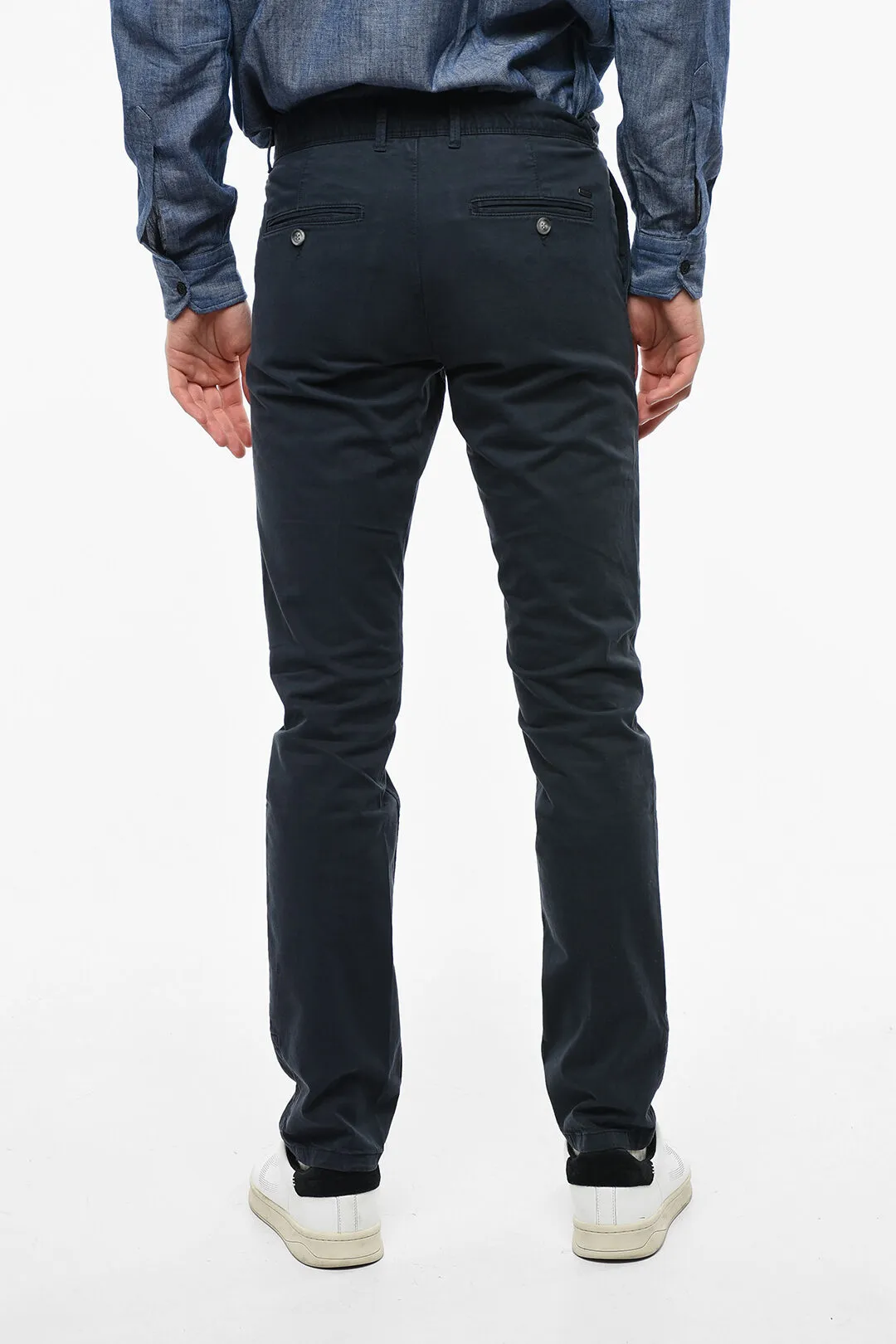 Pantaloni Chino Slim Fit in Cotone Stretch