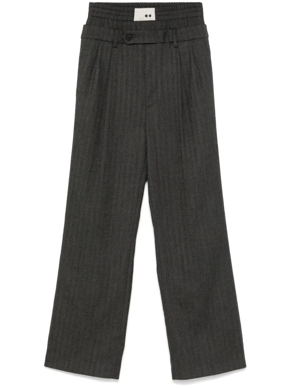 Pantaloni per donna The M grigio con motivo a spina di pesce