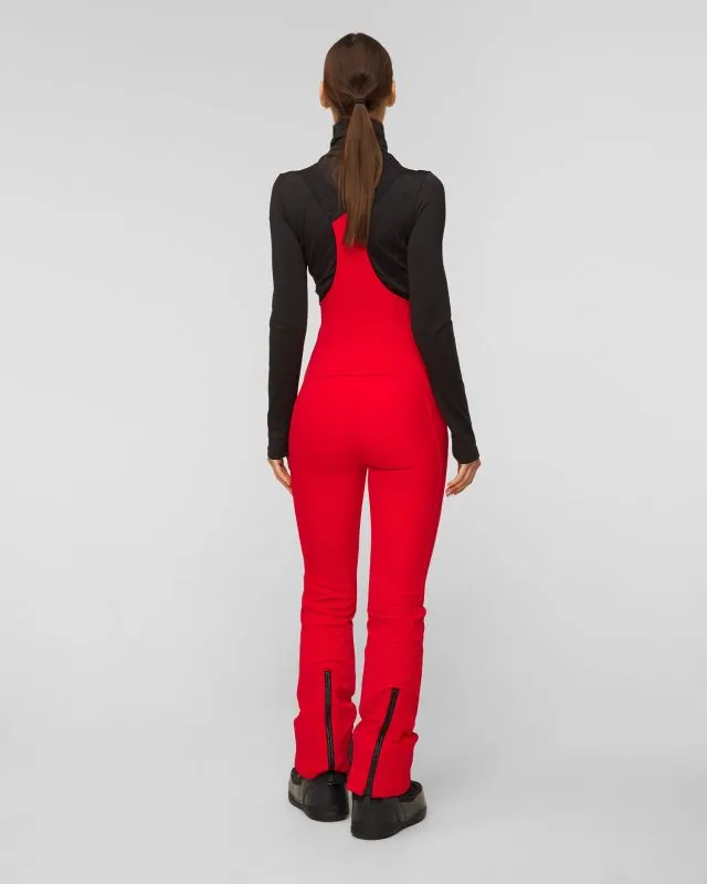 Pantaloni rossi da sci con bretelle Goldbergh Phoebe