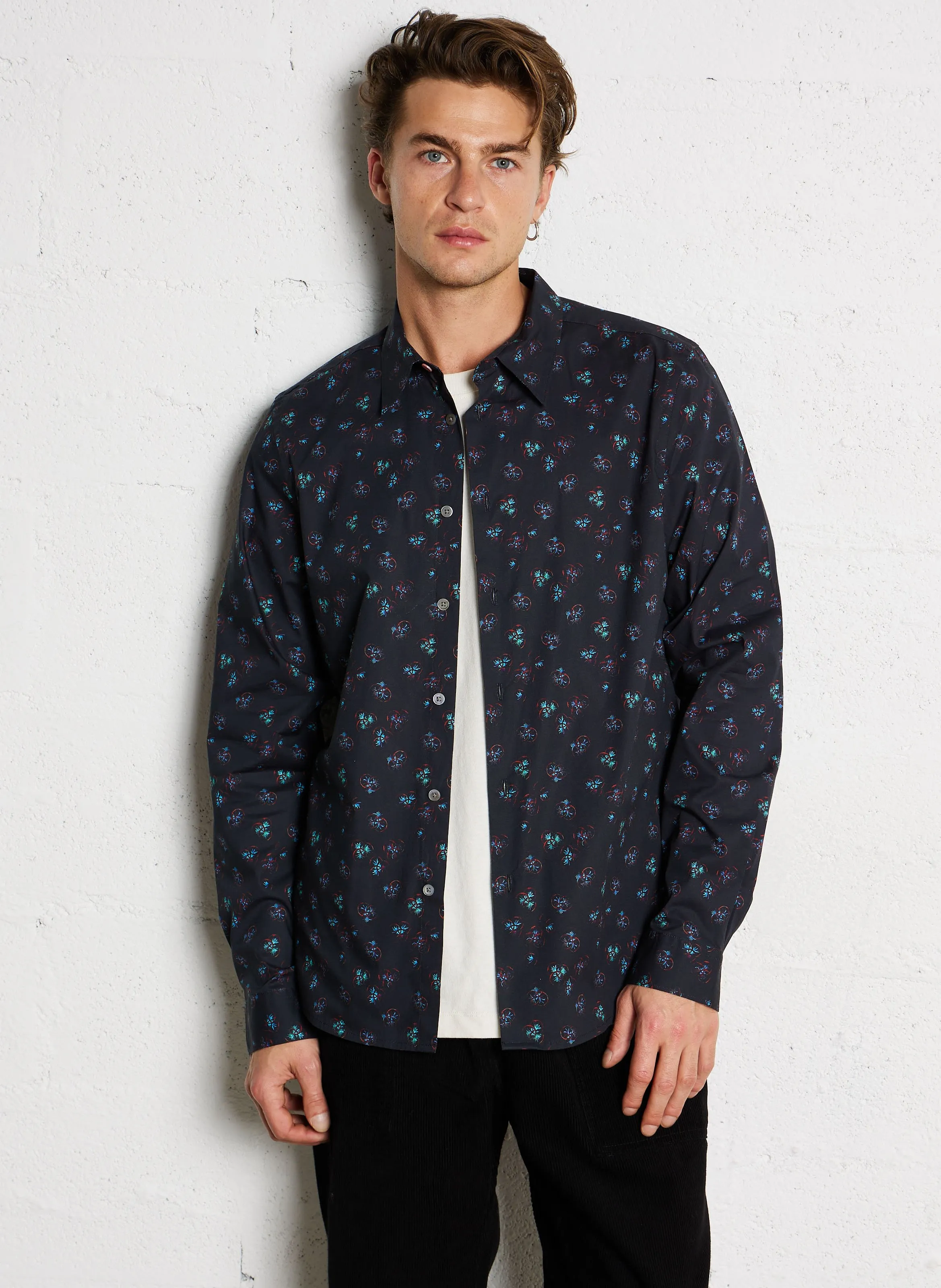  PAUL SMITH   Camicia collo classico in misto cotone bio | Nero