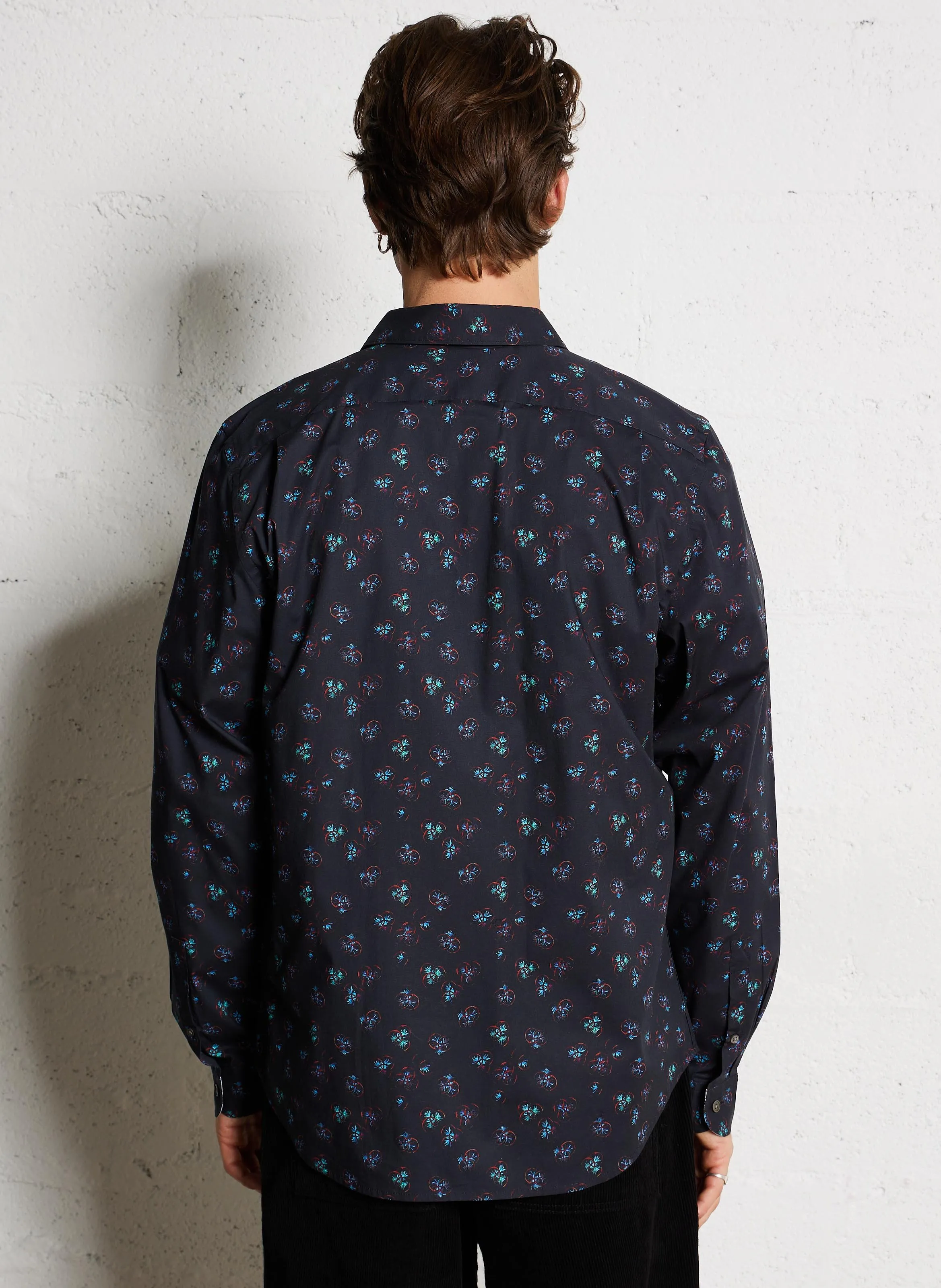  PAUL SMITH   Camicia collo classico in misto cotone bio | Nero