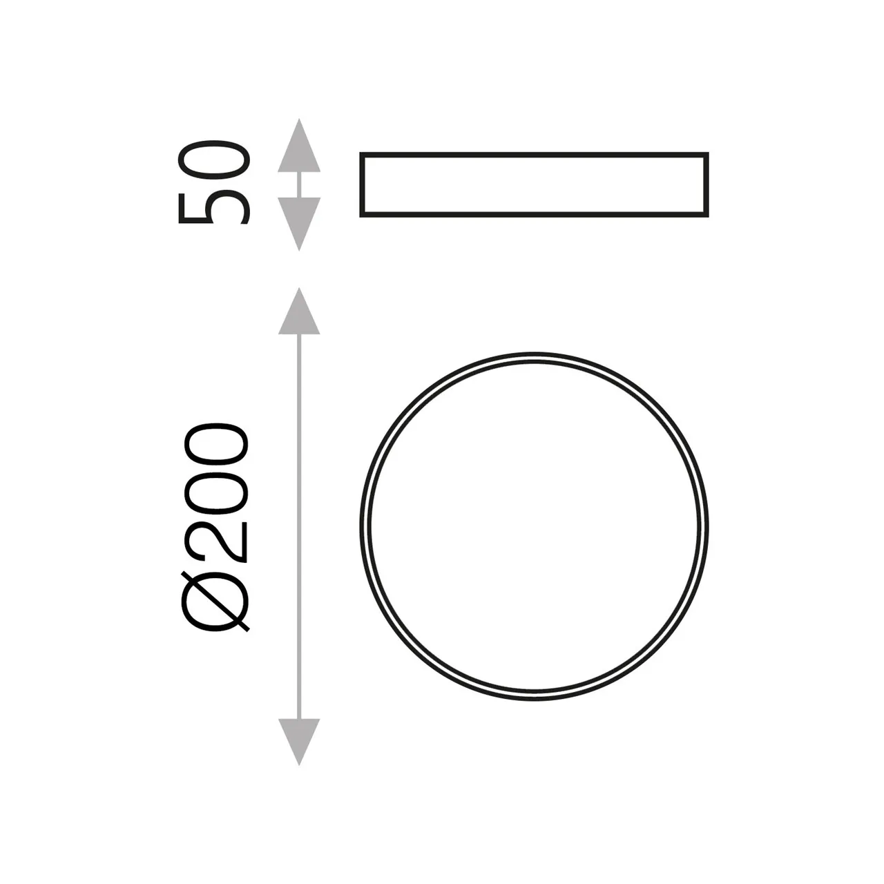 Piccola Plafoniera Led 12w 3000k o 4000k London Nera Ø20 cm ACB