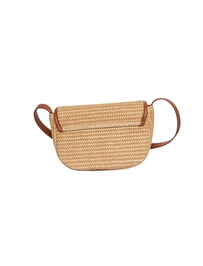 PiecesLuna Mix Cross Body borsa paglia donna