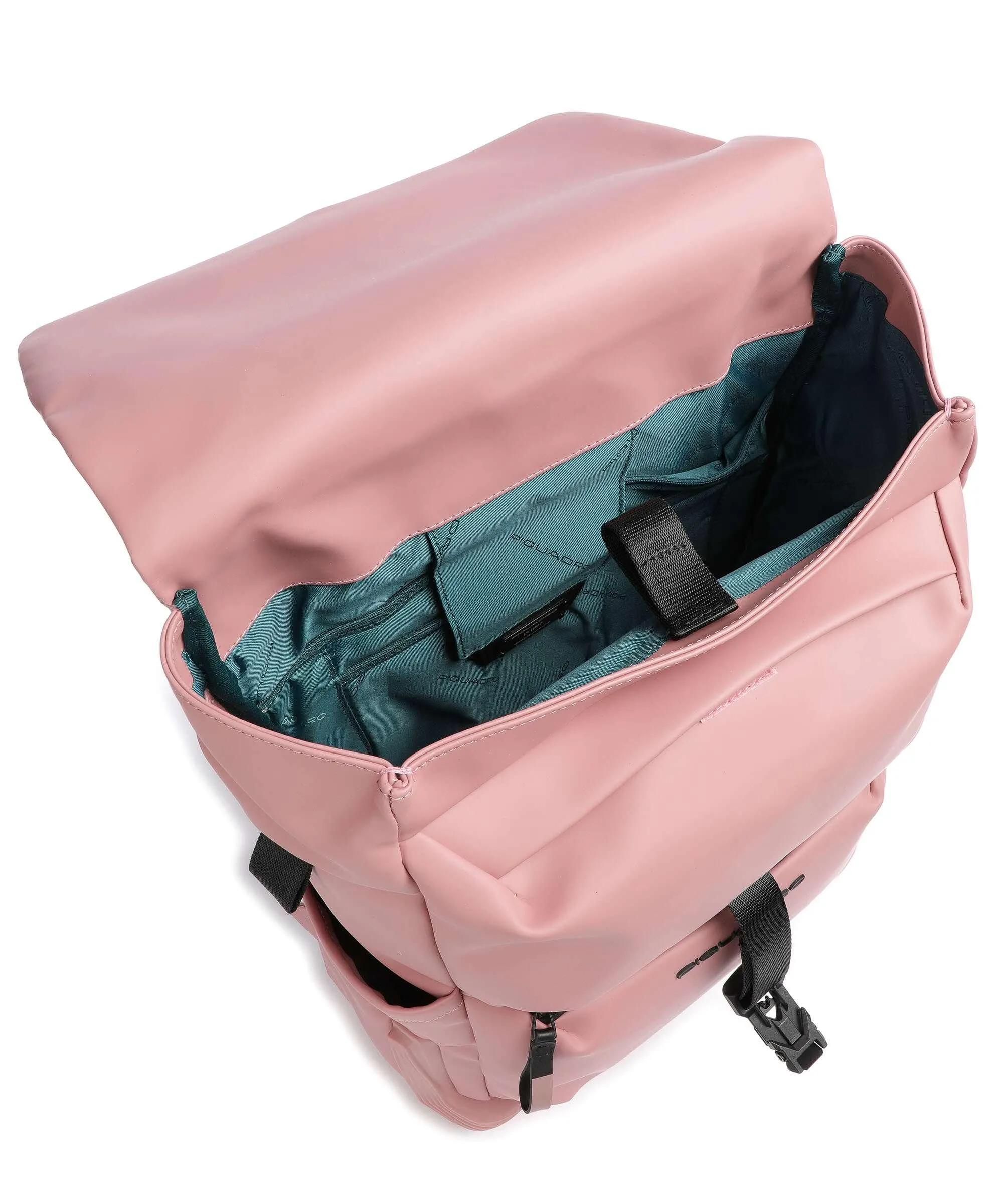  Piquadro Corner 2.0 Zaino roll-top 15″ poliuretano rosa  