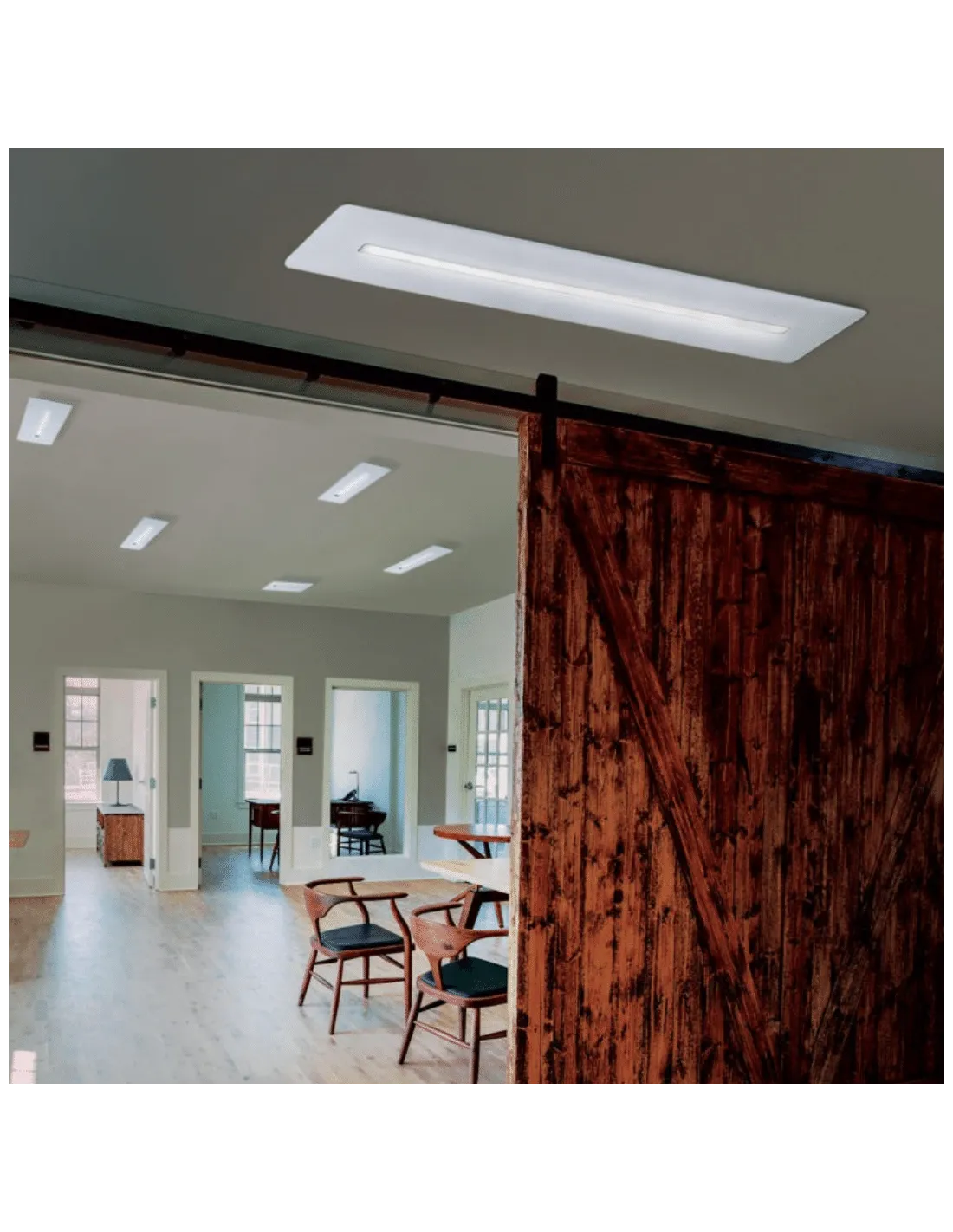 Plafoniera Cattaneo Centreline 890/40PA Bianca, Sistema LED 15W, Luce calda, 2000 Lumen, Struttura in metallo, MADE IN ITALY