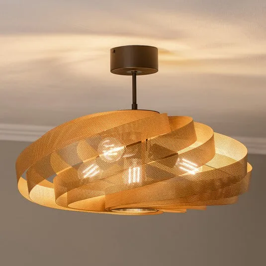 Plafoniera Vento, colore oro, Ø 60 cm