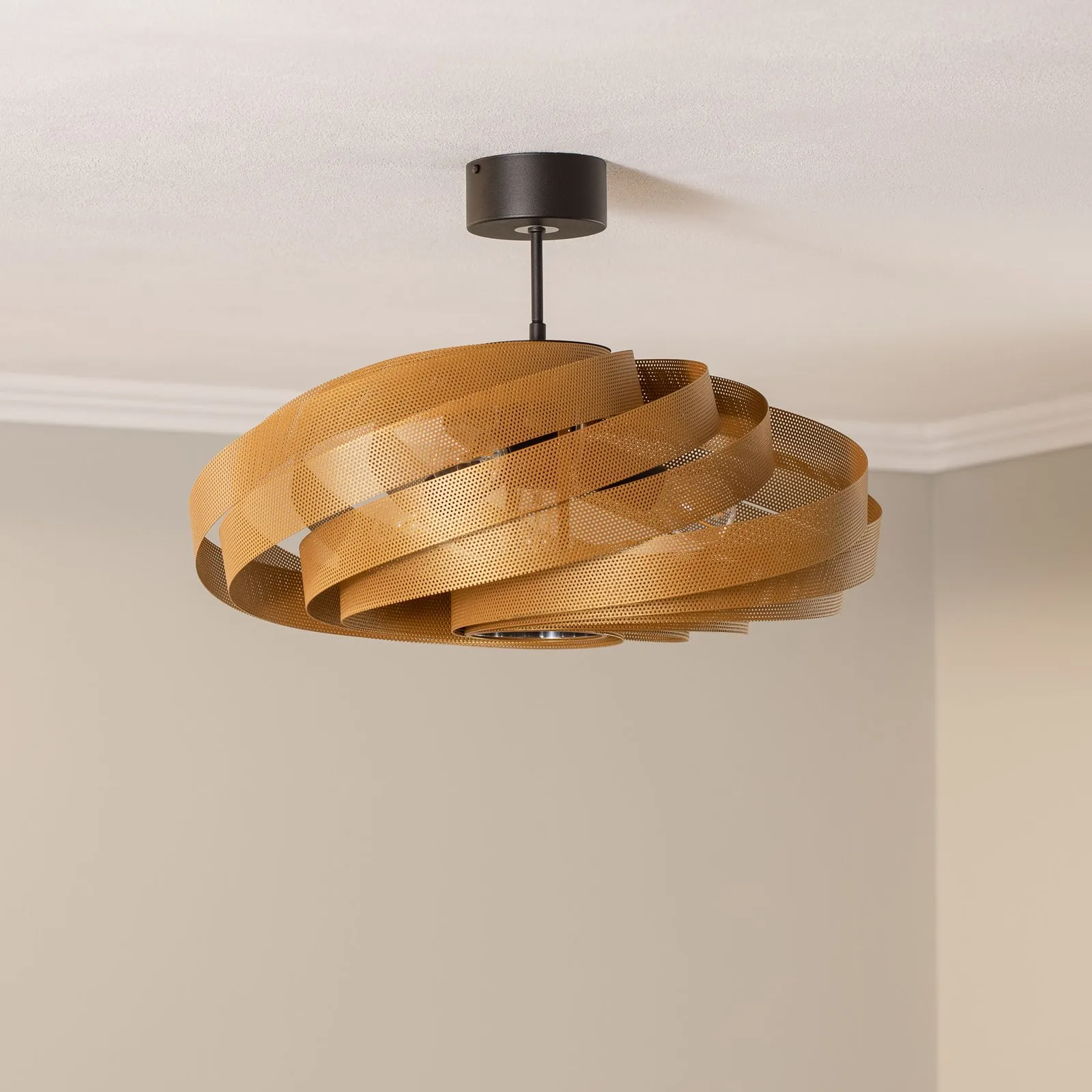 Plafoniera Vento, colore oro, Ø 60 cm