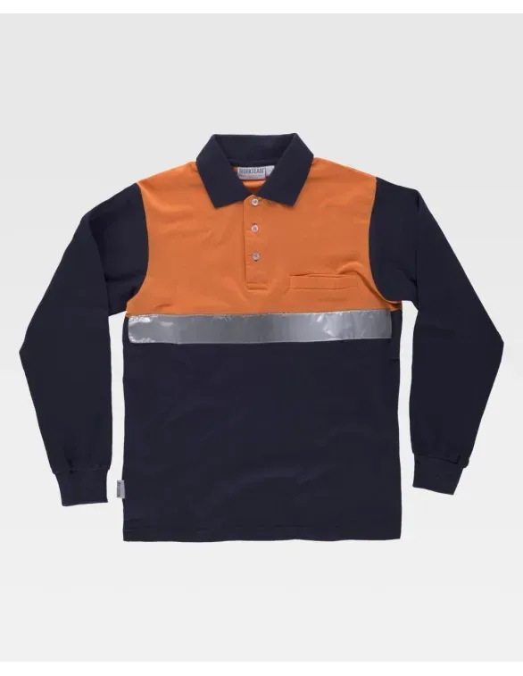 Polo da Lavoro Manica Lunga 100% Cotone Alta Visibilità C3843 - Workteam