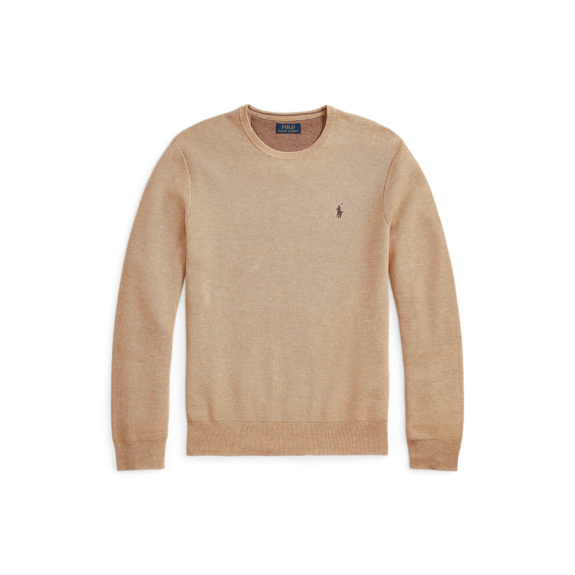  POLO RALPH LAUREN   Maglione dritto scollo tondo in cotone | Marrone