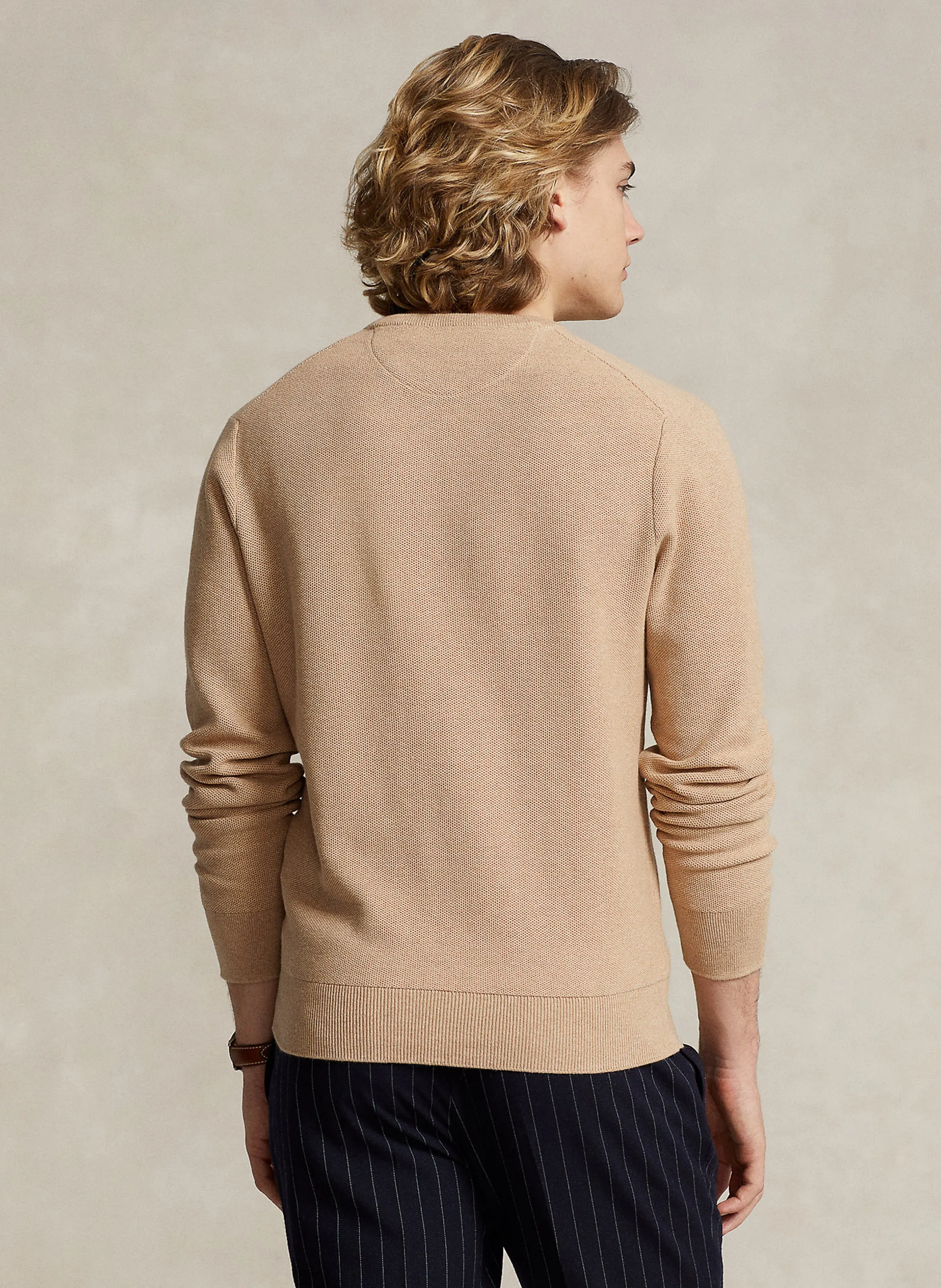  POLO RALPH LAUREN   Maglione dritto scollo tondo in cotone | Marrone