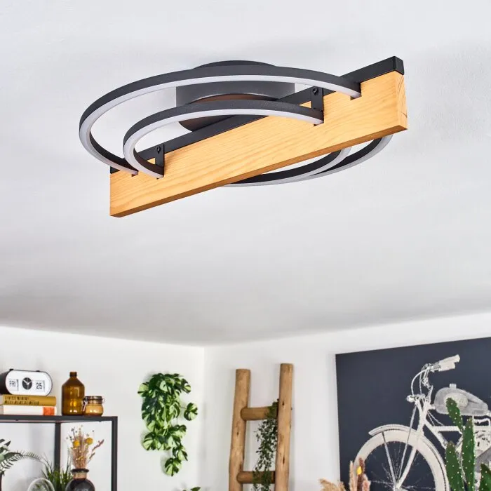 Pompu Plafoniera LED Écru, Nero, 1-Luce