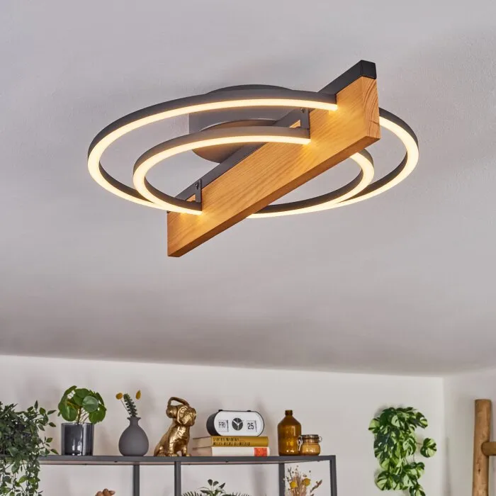 Pompu Plafoniera LED Écru, Nero, 1-Luce