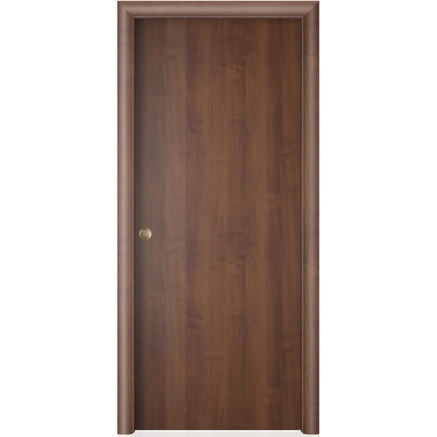 Porta scorrevole reversibile Badia noce 210x60 cm