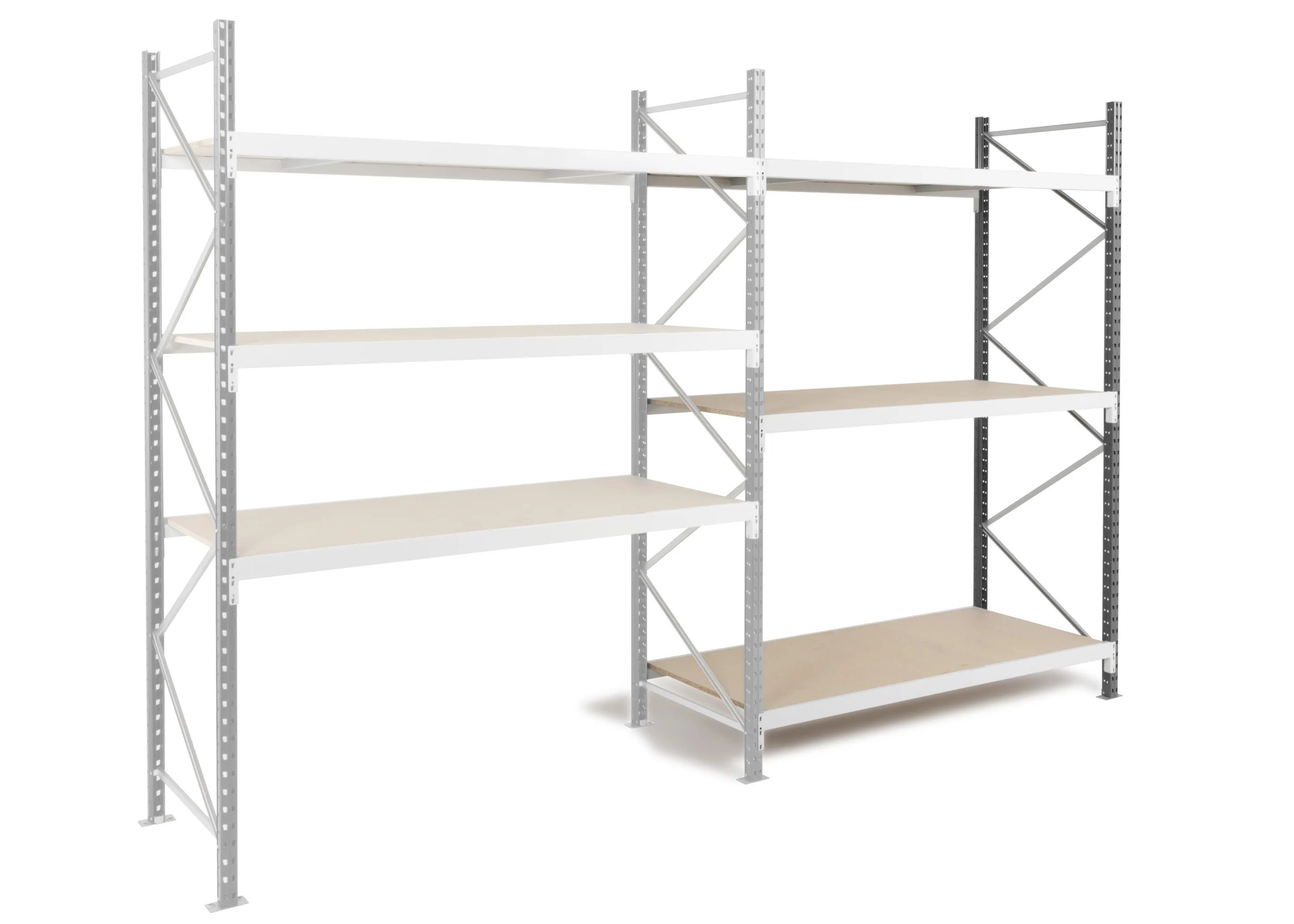 Rack di stoccaggio Acciaio Grigio scuro, grigio chiaro Manorga, 2500mm, 2000mm x 100mm x 800mm