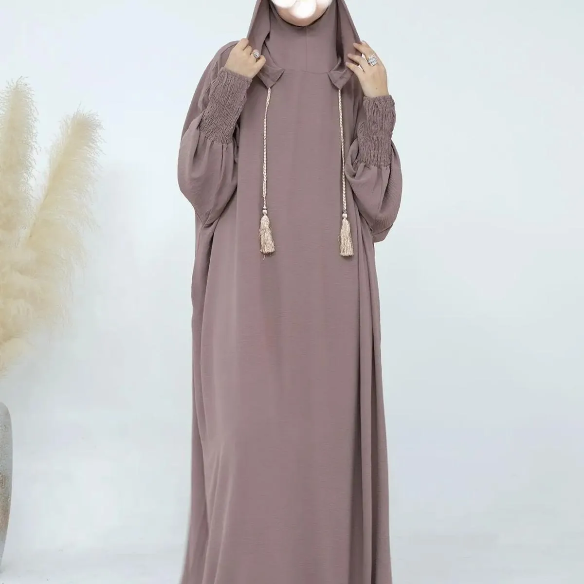 Ramadan Niqab Khimar Musulmano Abaya Dubai Turchia Islam Preghiera Abiti Abiti africani Per le donne Abito Caftano Robe Femme Mu