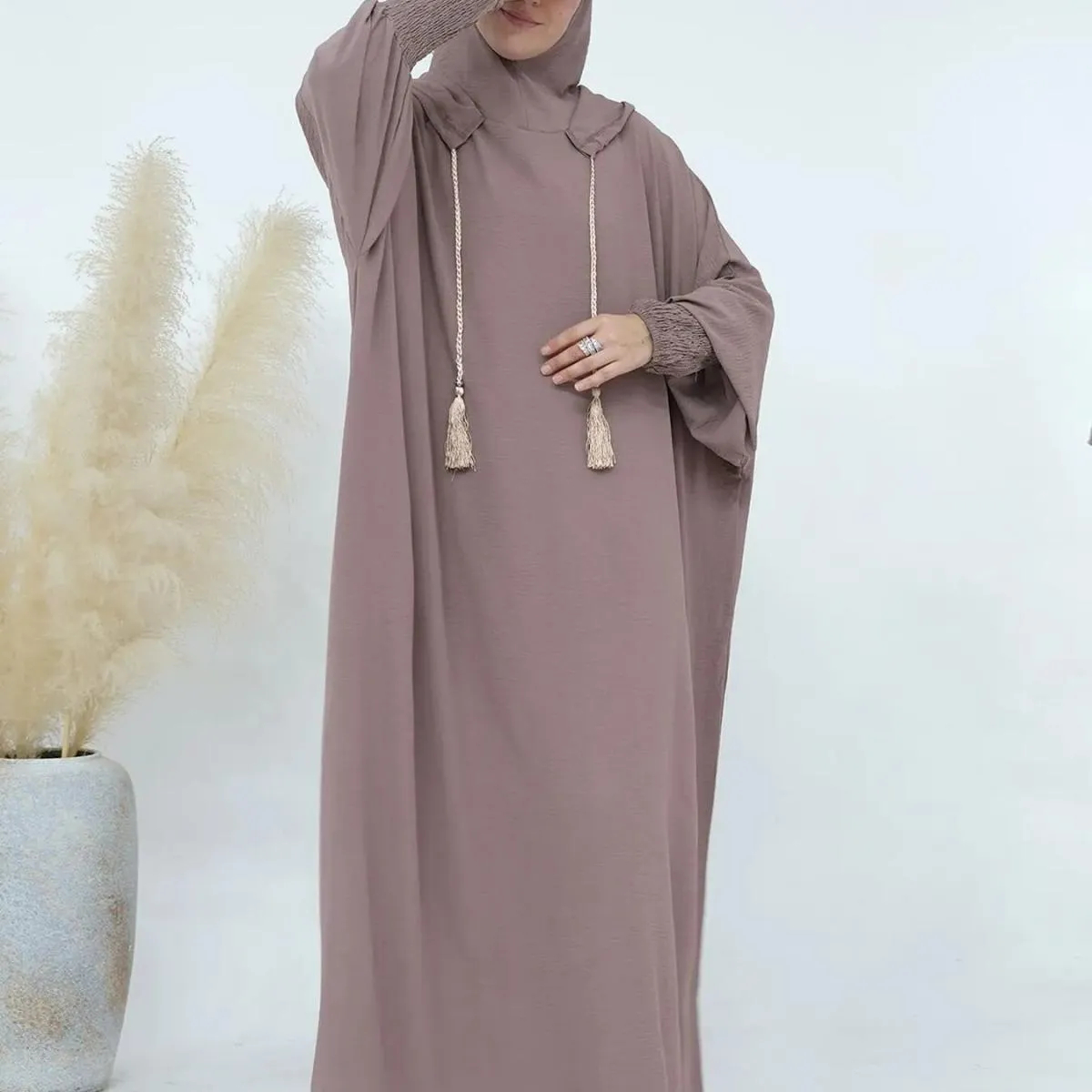 Ramadan Niqab Khimar Musulmano Abaya Dubai Turchia Islam Preghiera Abiti Abiti africani Per le donne Abito Caftano Robe Femme Mu