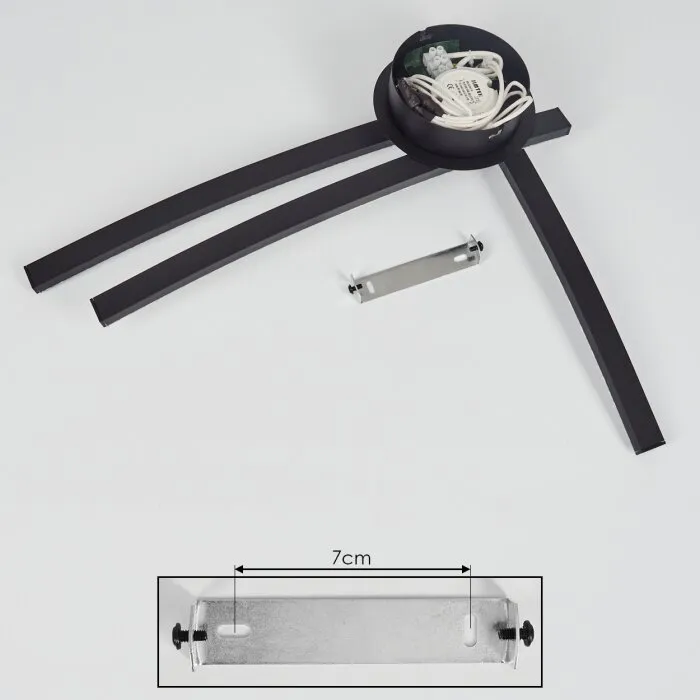 Rheinfelden Plafoniera LED con effetto brillante, Chiaro, 1-Luce
