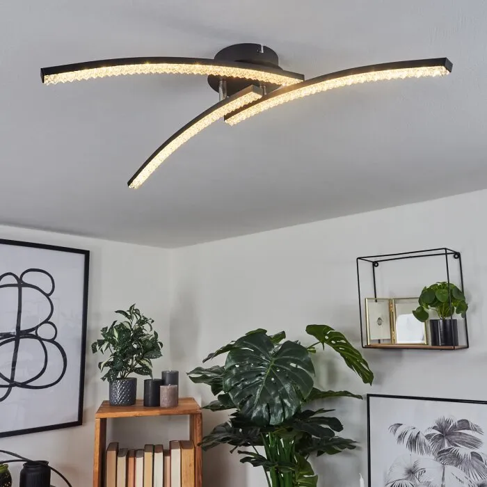 Rheinfelden Plafoniera LED con effetto brillante, Chiaro, 1-Luce