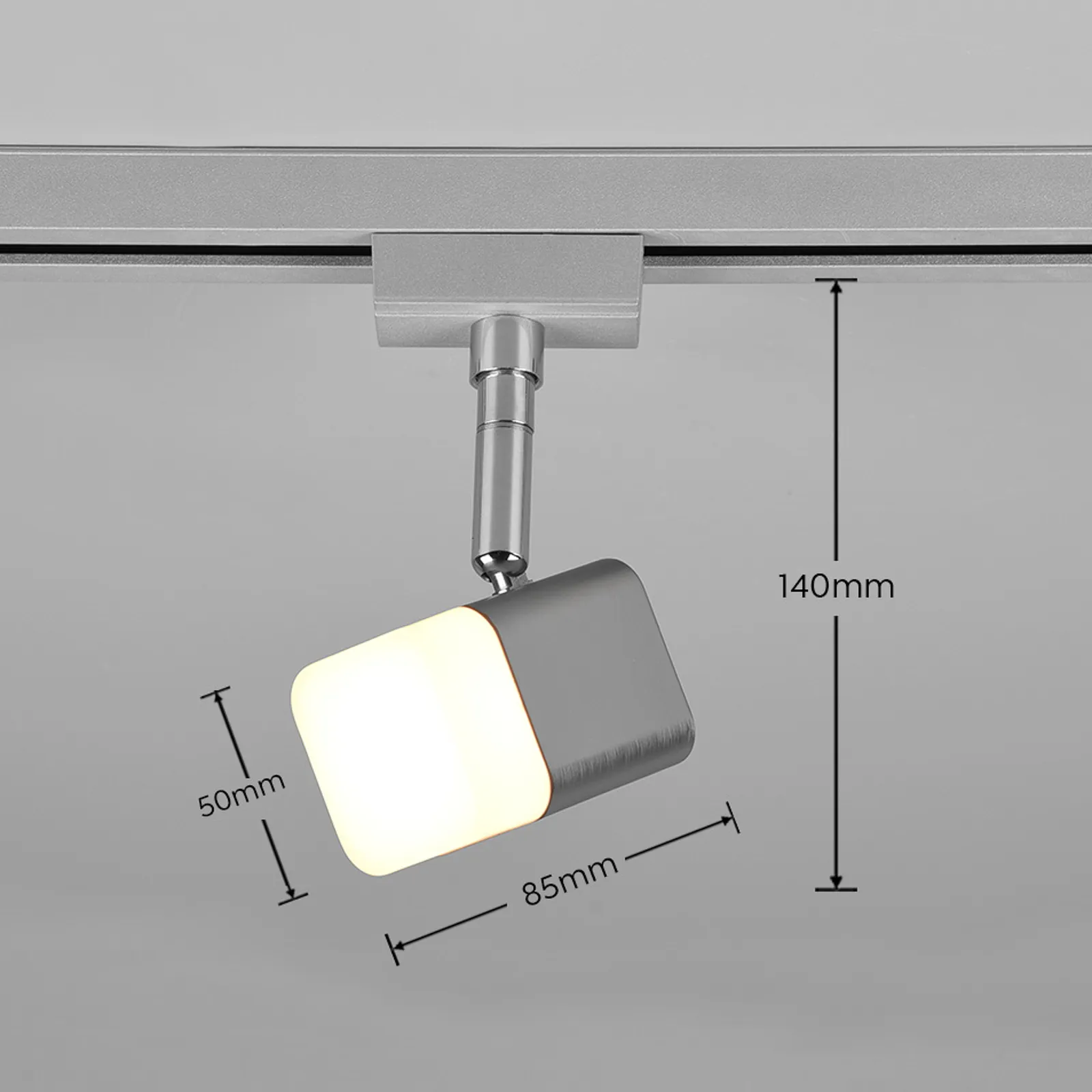 Roubaix DUOline Faretto a binario LED, nichel opaco
