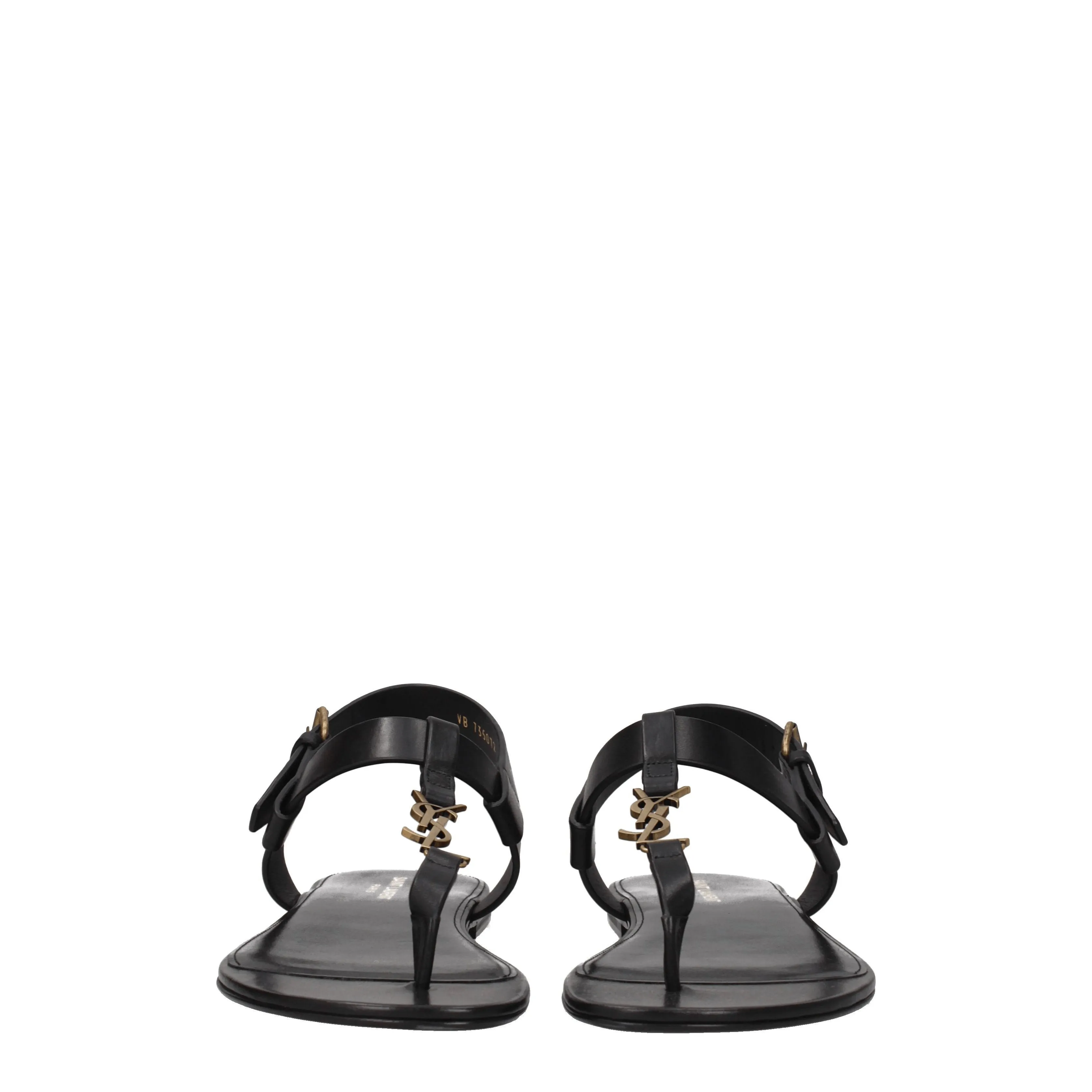 Saint Laurent Infradito Cassandra Uomo Pelle Nero