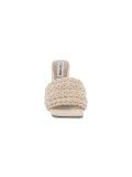 Sandalo con tacco Steve Madden JESSYCA BONE in tessuto e ecopelle ghiaccio e perla