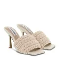 Sandalo con tacco Steve Madden JESSYCA BONE in tessuto e ecopelle ghiaccio e perla