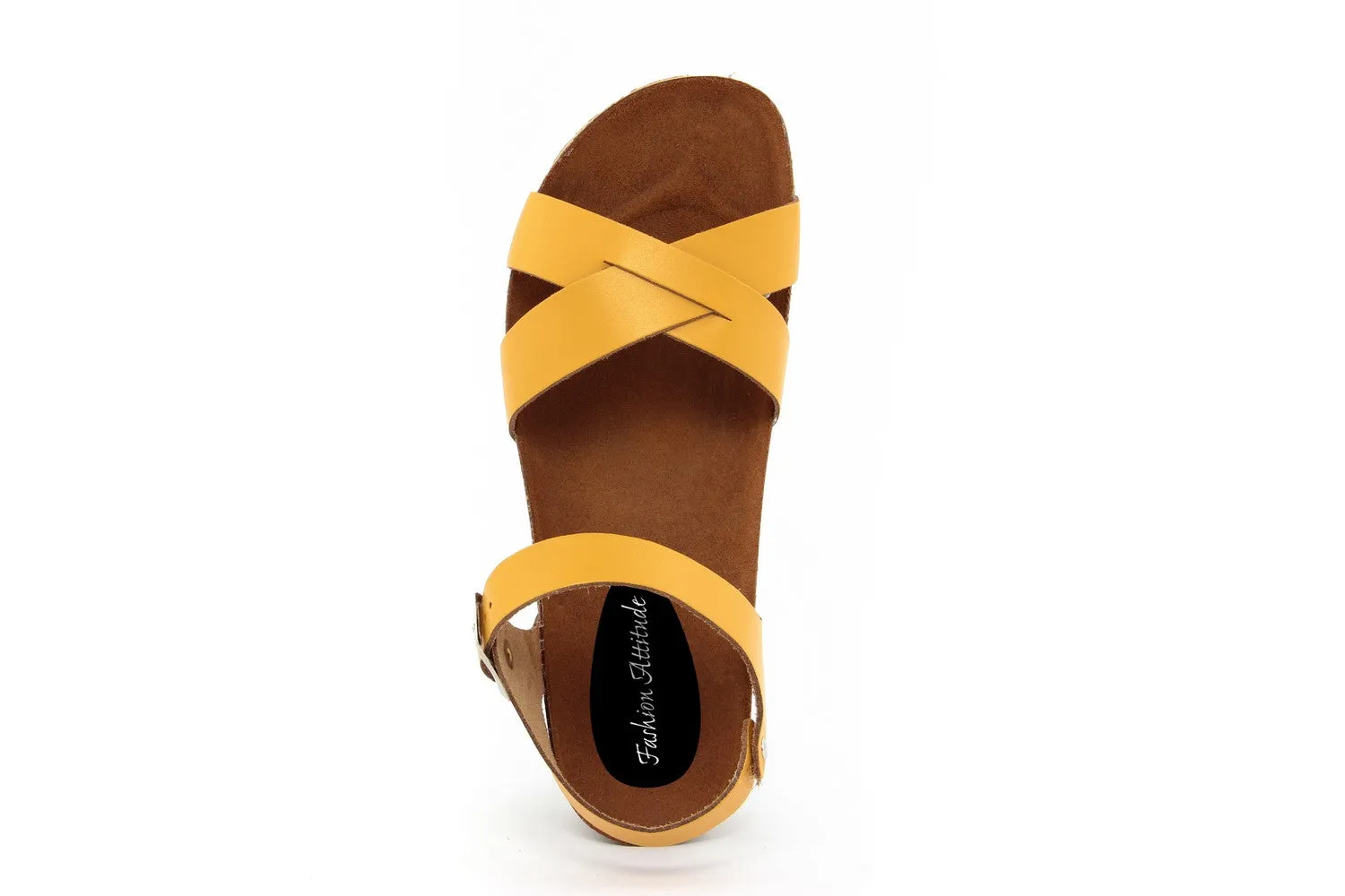 Sandalo flat Donna colore Giallo
