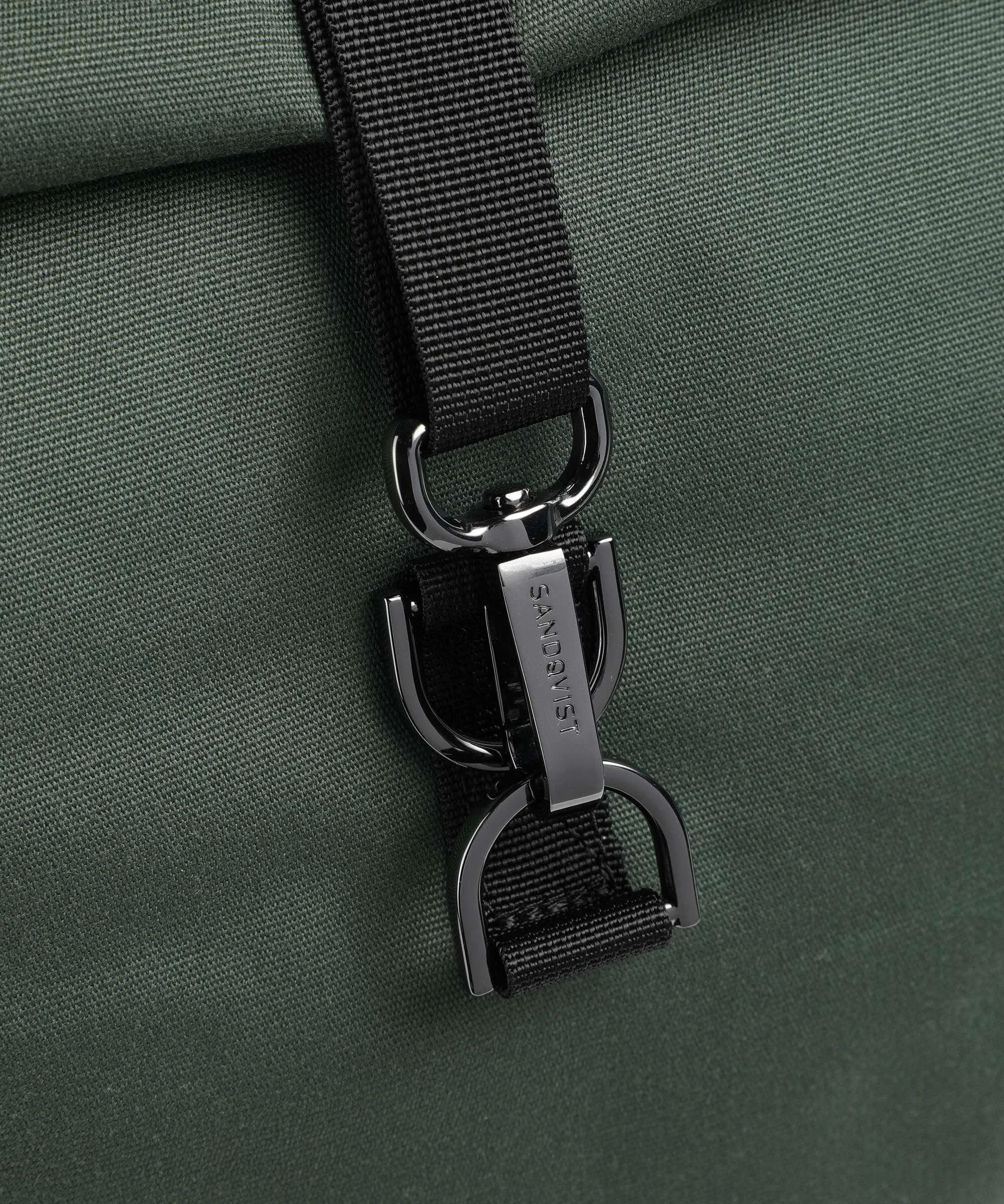  Sandqvist Ground Dante Vegan Zaino roll-top poliestere riciclato verde scuro  