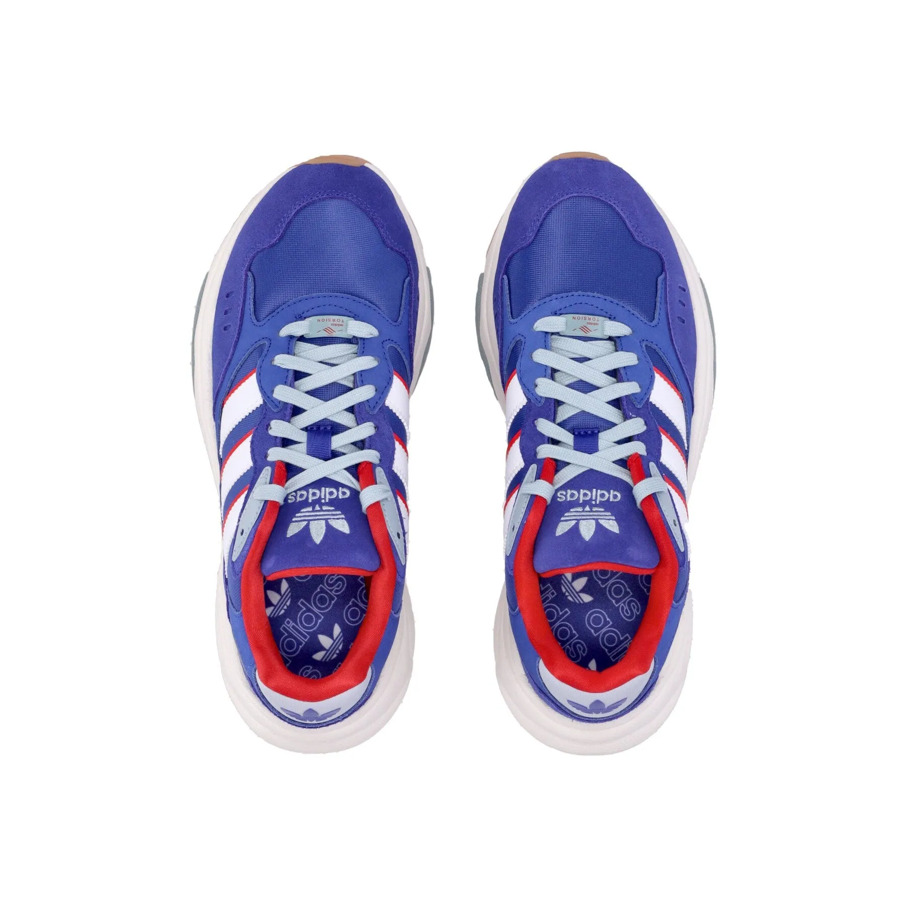 Scarpa Bassa Uomo Retropy F90 Semi Lucid Blue/off White/better Scarlet