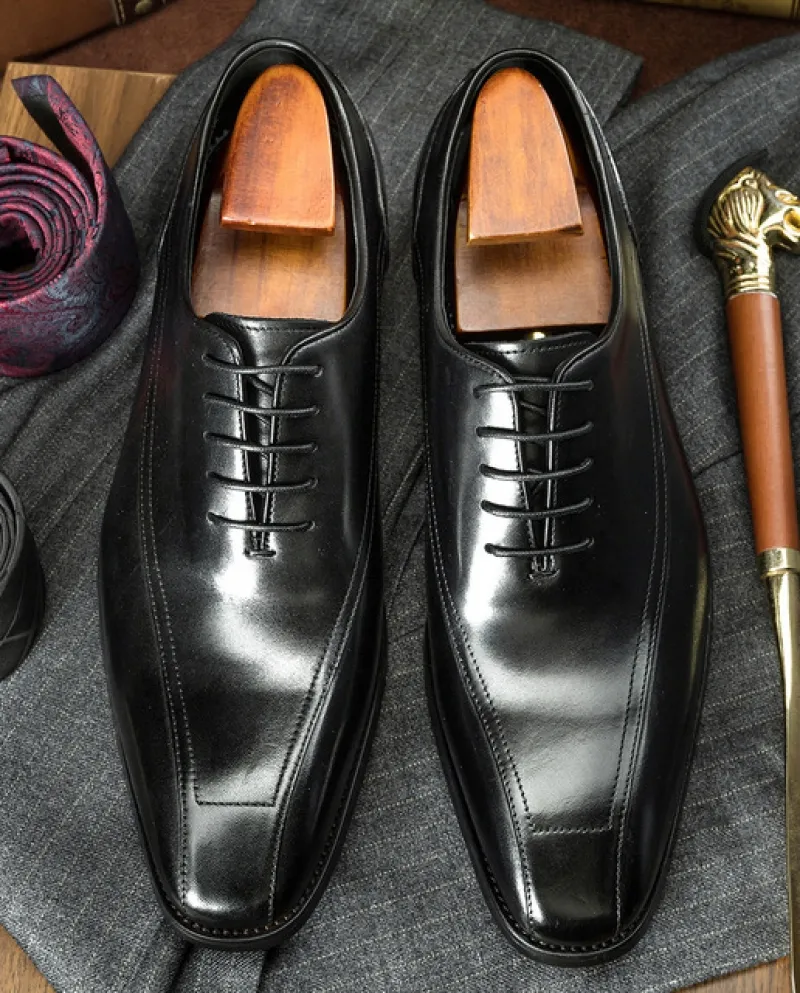 Scarpe da ginnastica da uomo in vera pelle con punta alare Scarpe da lavoro retrò per uomo Scarpe casual da guida con lacci fatt