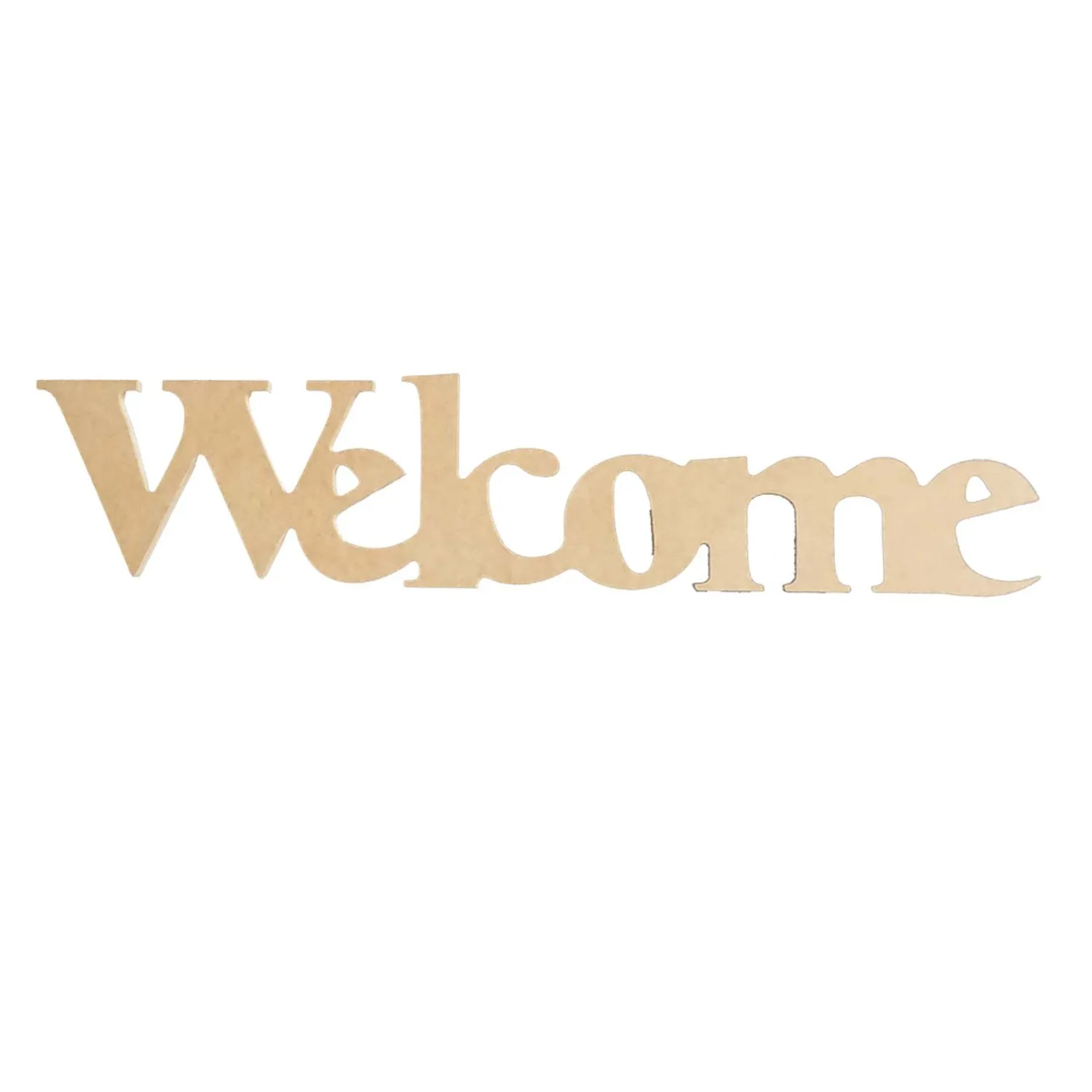 Scritta in legno mdf Welcome 68x13,5x1 cm