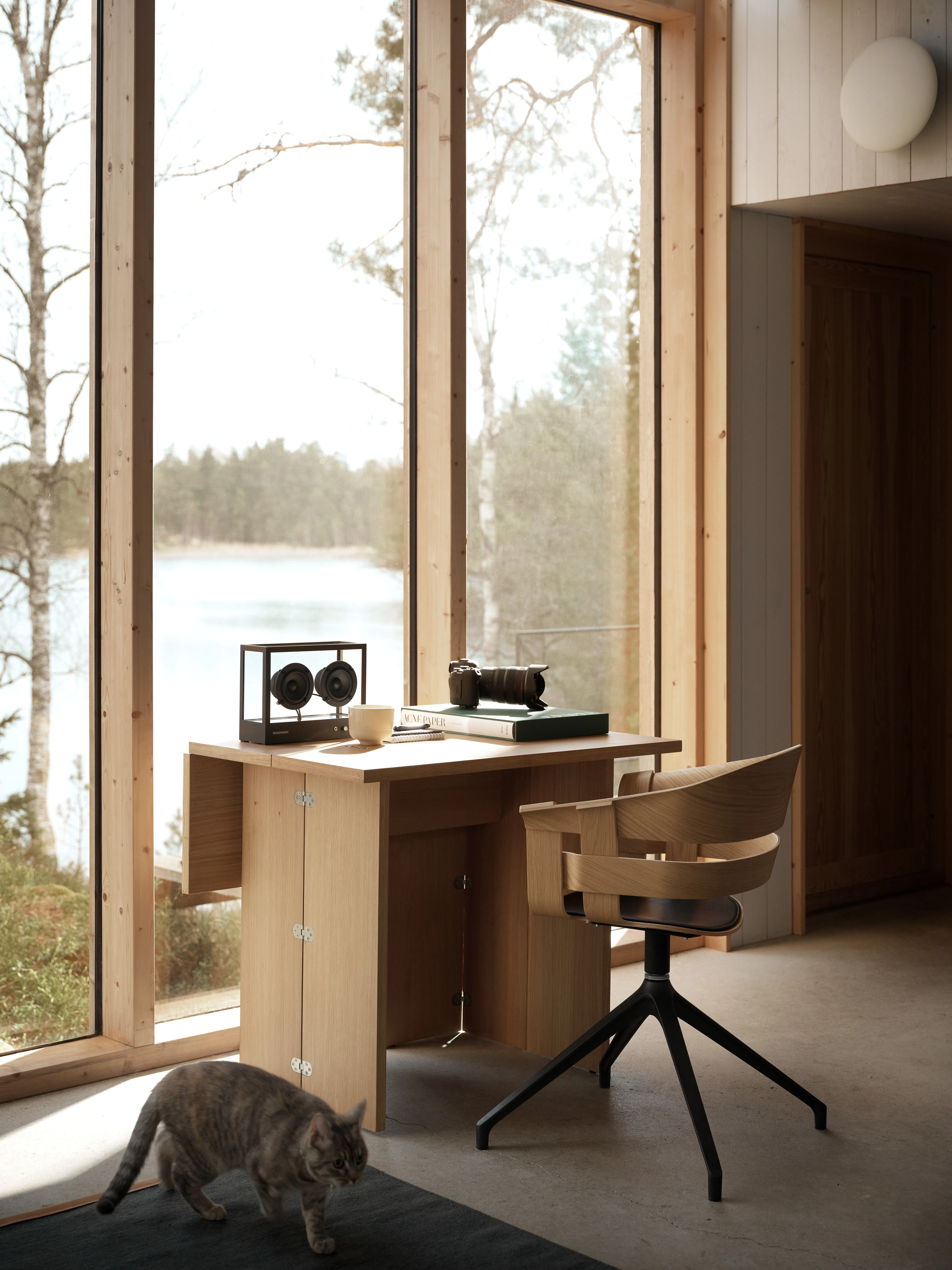 Sedia da ufficio Wick Chair.jj{font-size:18px}rovere, gambe in metallo grigio