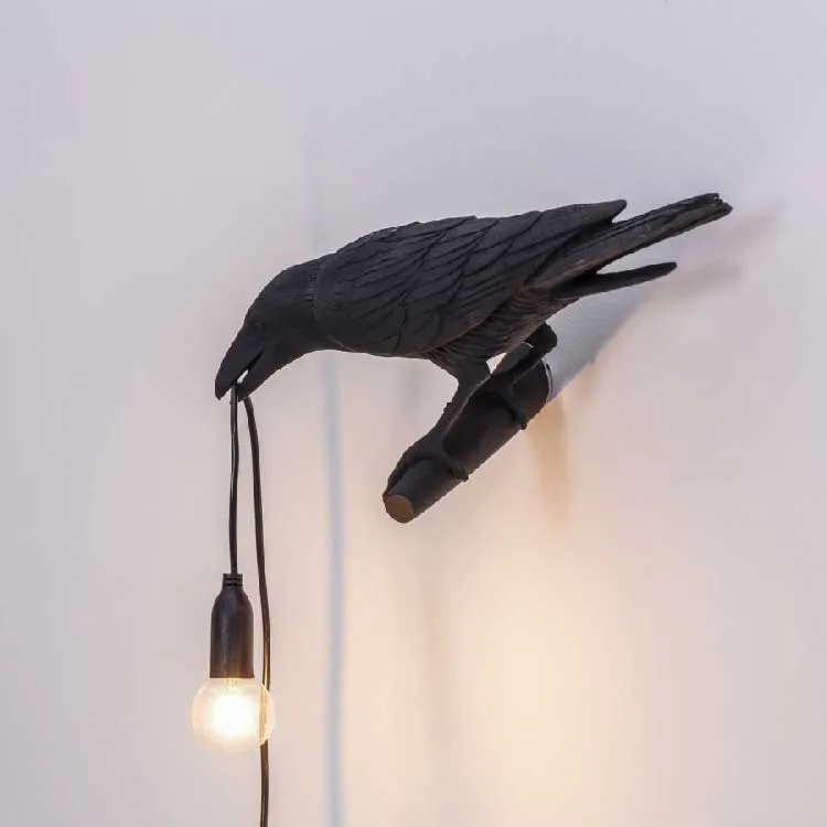 Seletti  Lampada da parete a LED moderna in resina versione da sinistra Bird - 2W - 2200k Luce Calda
