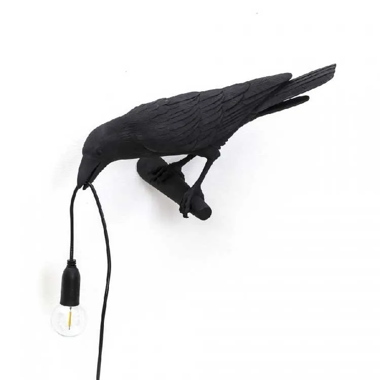 Seletti  Lampada da parete a LED moderna in resina versione da sinistra Bird - 2W - 2200k Luce Calda