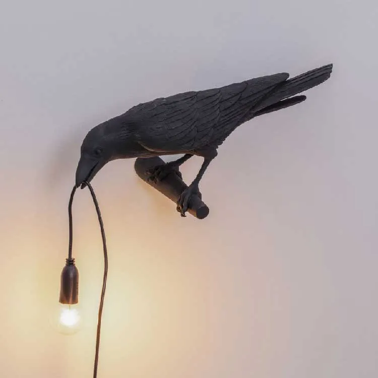 Seletti  Lampada da parete a LED moderna in resina versione da sinistra Bird - 2W - 2200k Luce Calda
