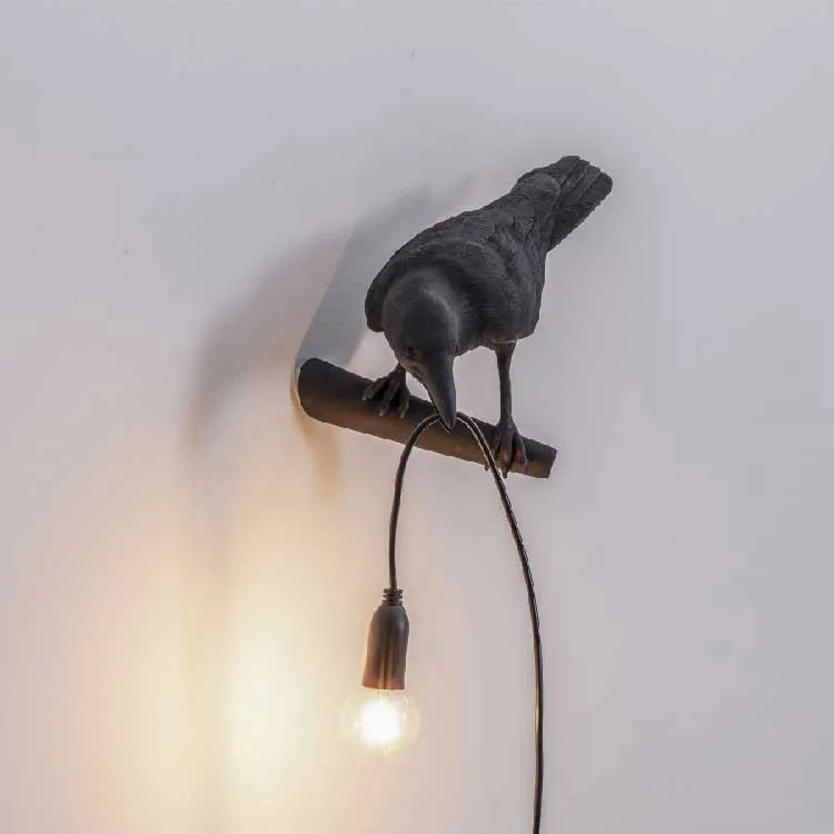 Seletti  Lampada da parete a LED moderna in resina versione da sinistra Bird - 2W - 2200k Luce Calda