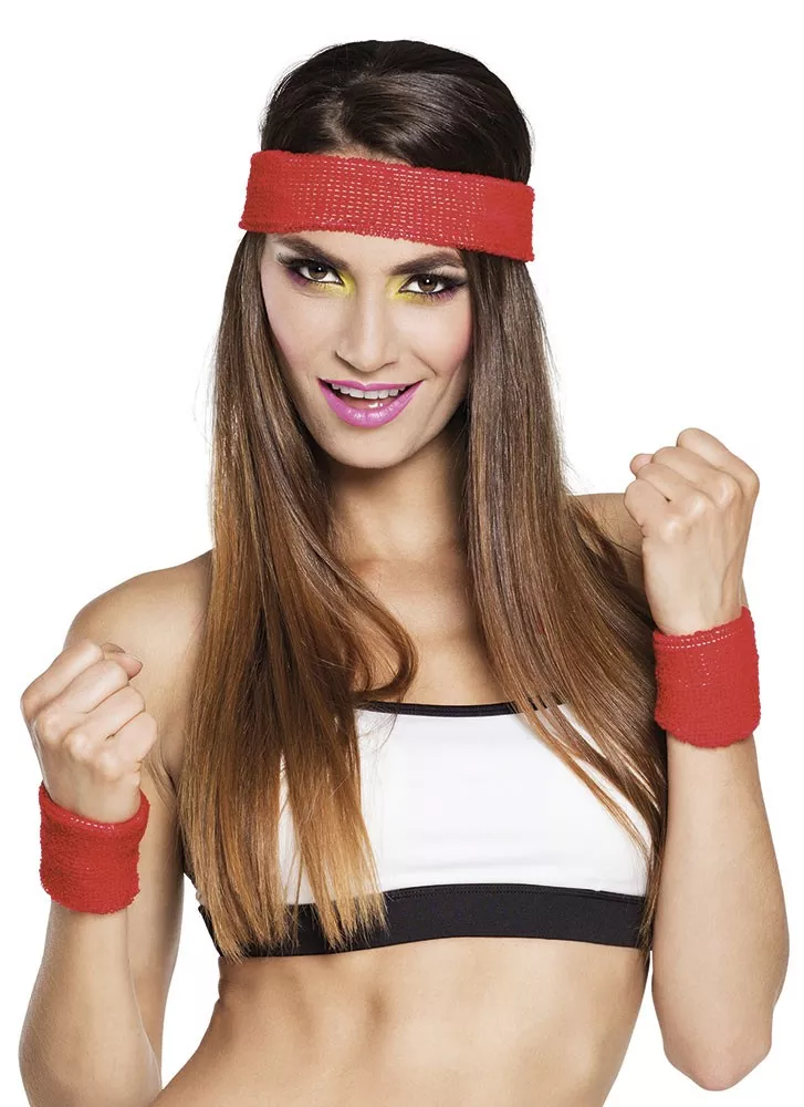 Set di 3 fasce sweat rosse