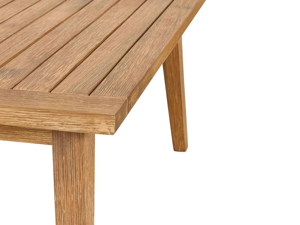 Set di divani angolari da giardino 5 posti ALCAMO Lato Sinistro Legno d'acacia Beige