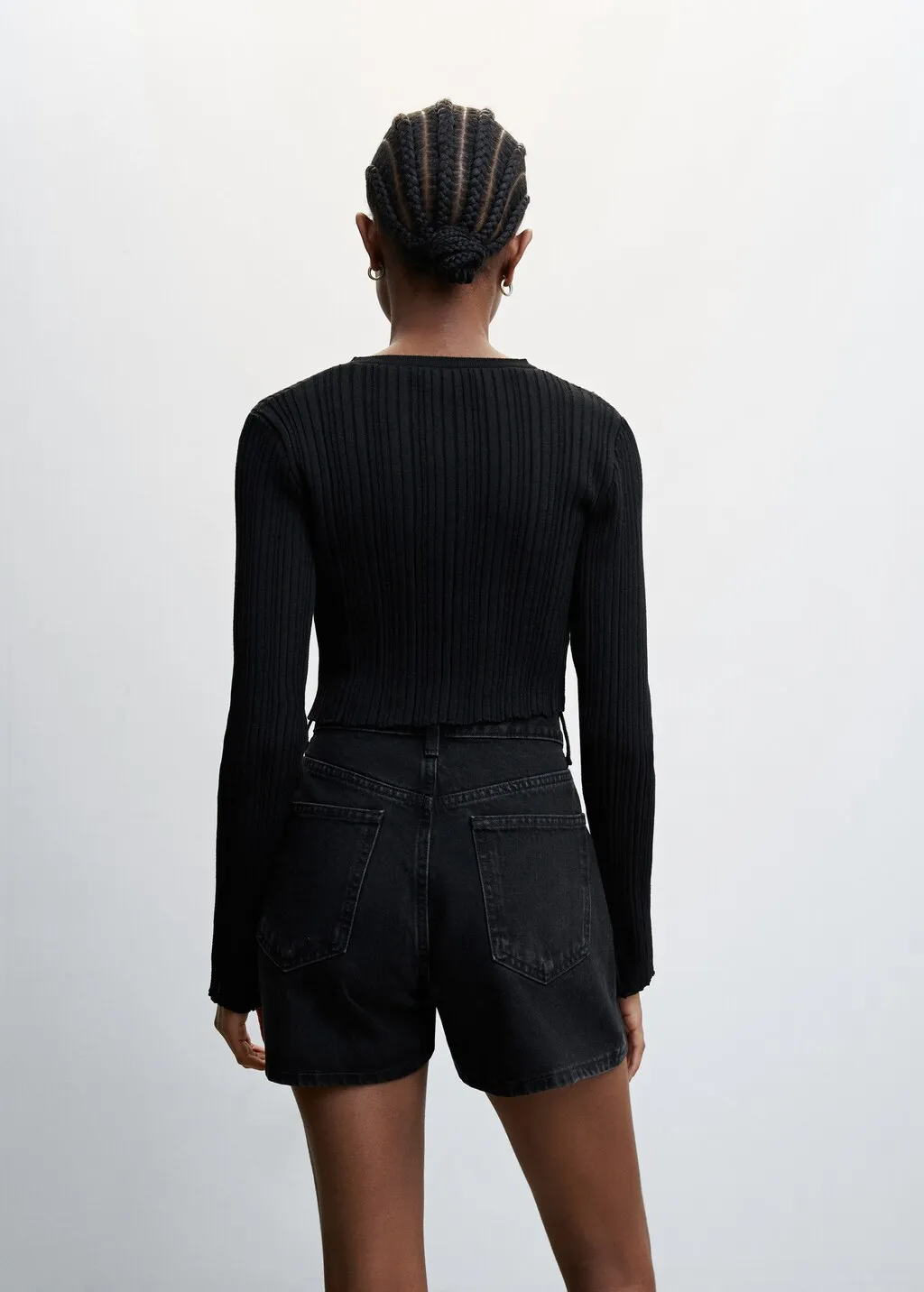 Short denim vita alta