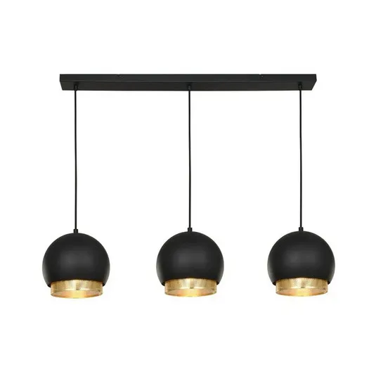Sivaniel 3 Lampada a Sospensione Nero/Oro - Lucande | Acquista online