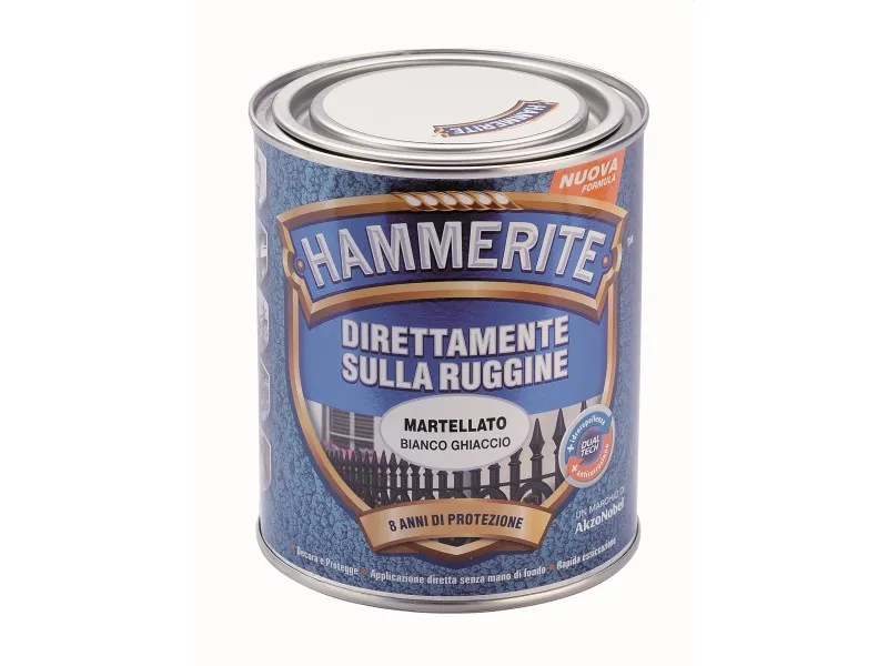Smalto Hammerite martellato bianco ghiaccio 750 ml