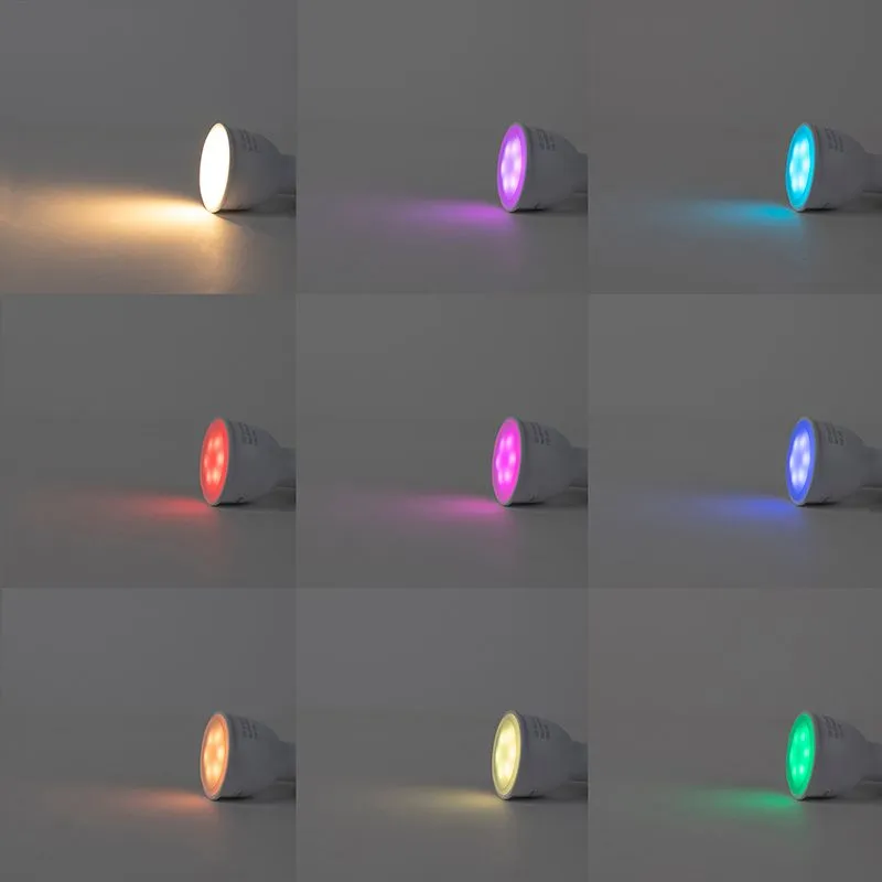 Smart spot moderno nero con GU10 3 luci IP44- Ducha