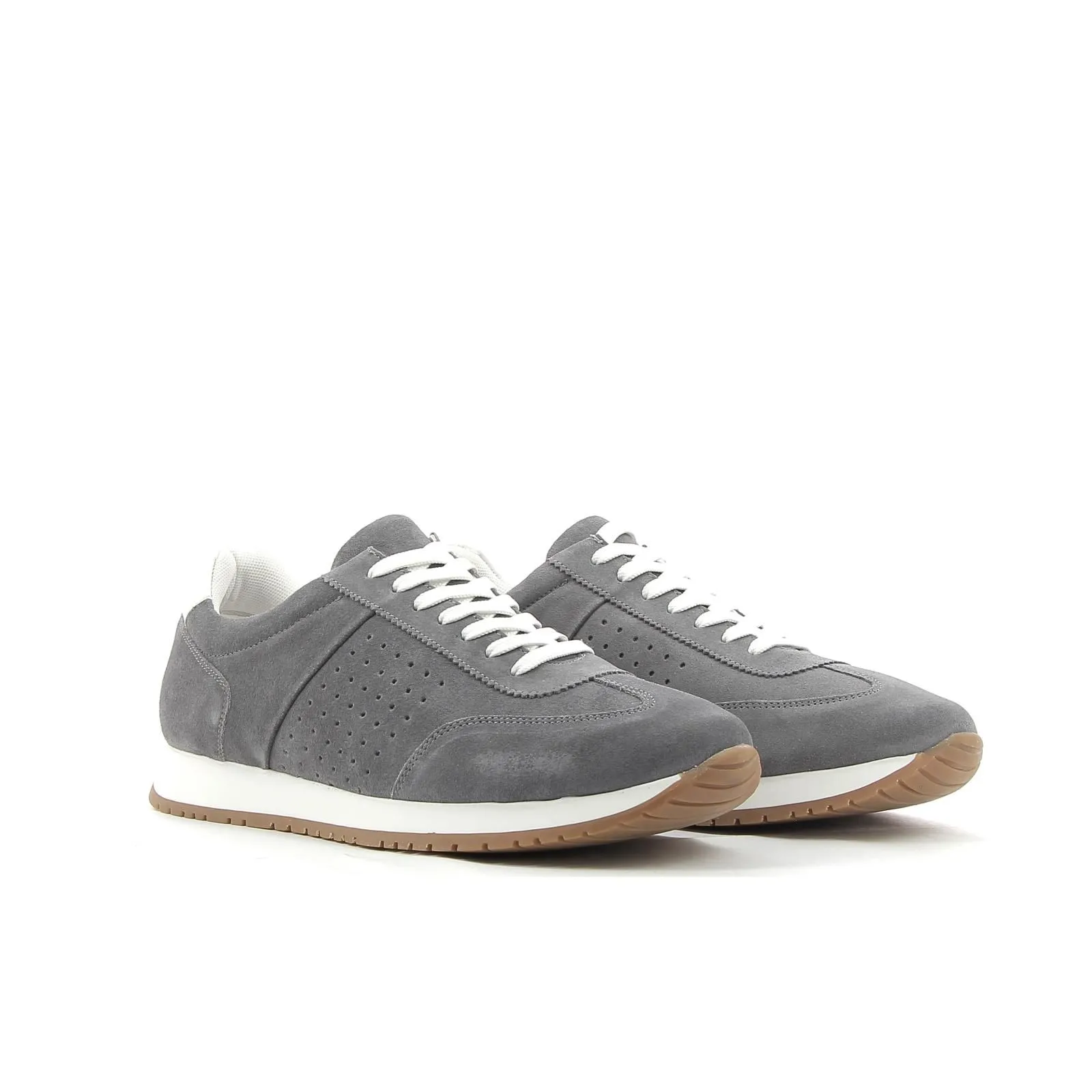 Sneakers grigie da uomo con lacci
