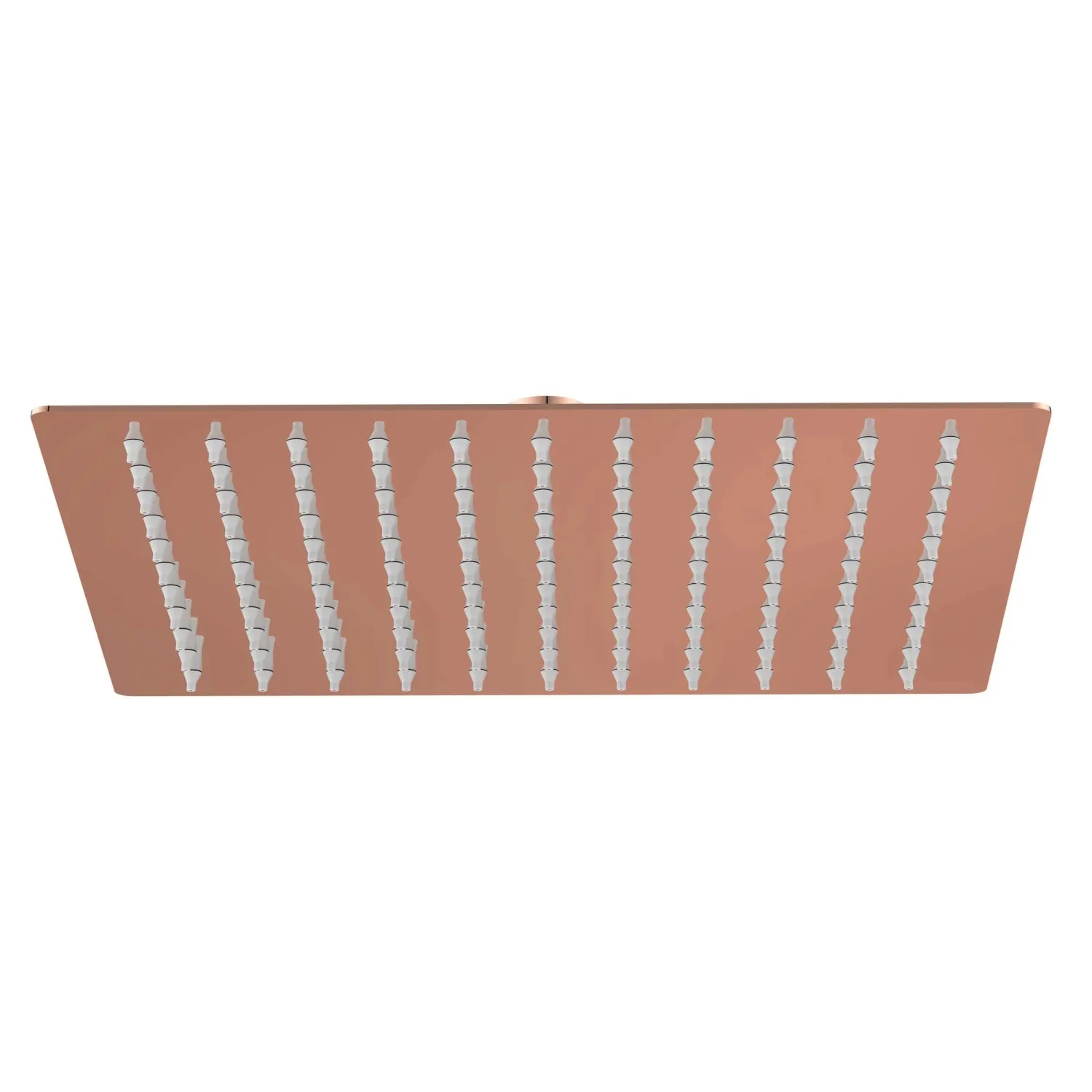 Soffione quadrato Cometa 25x25 cm rame lucido