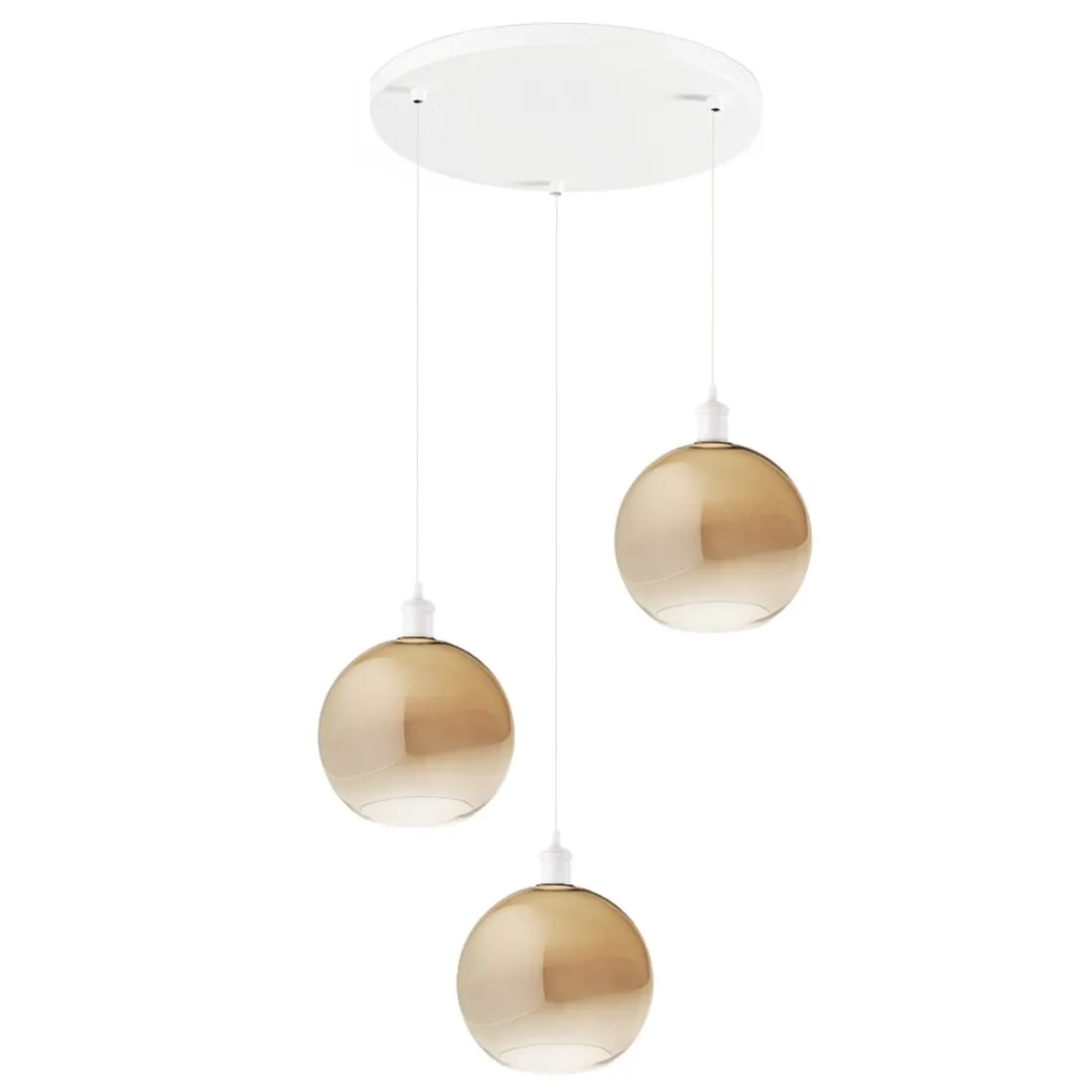 Sospensione vetro soffiato ambra Perenz SPHERE S3 E27 LED lampada soffitto moderna