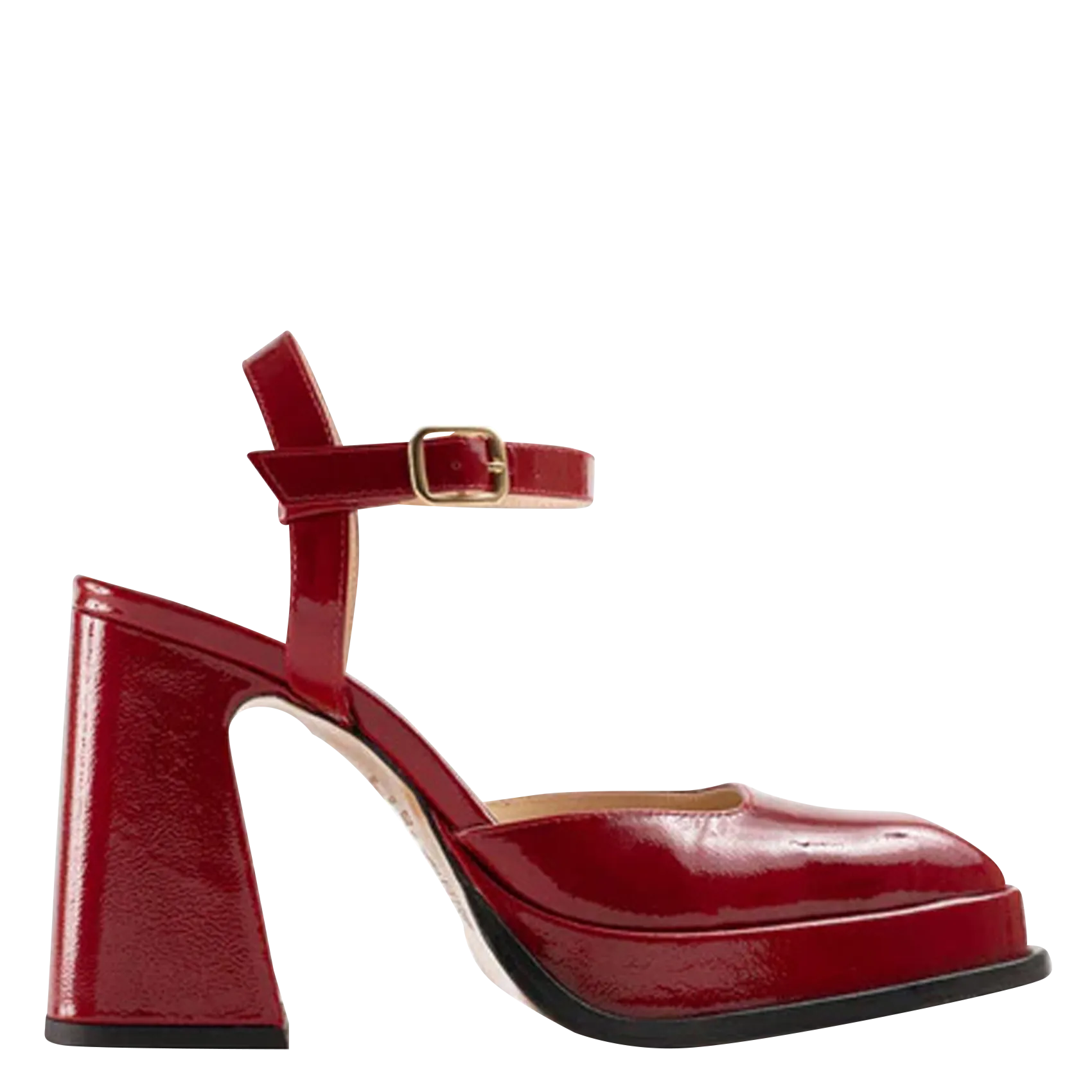  SOULIER MARTINEZ   MALASANA - Decolleté a punta quadrata in vernice di cuoio | Rosso